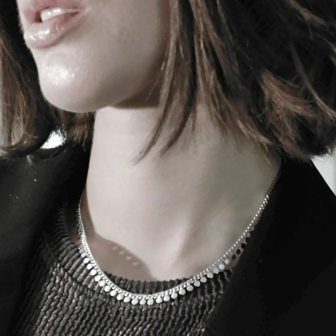 Nordische Silber-Halskette mit Boho-Flair Calina