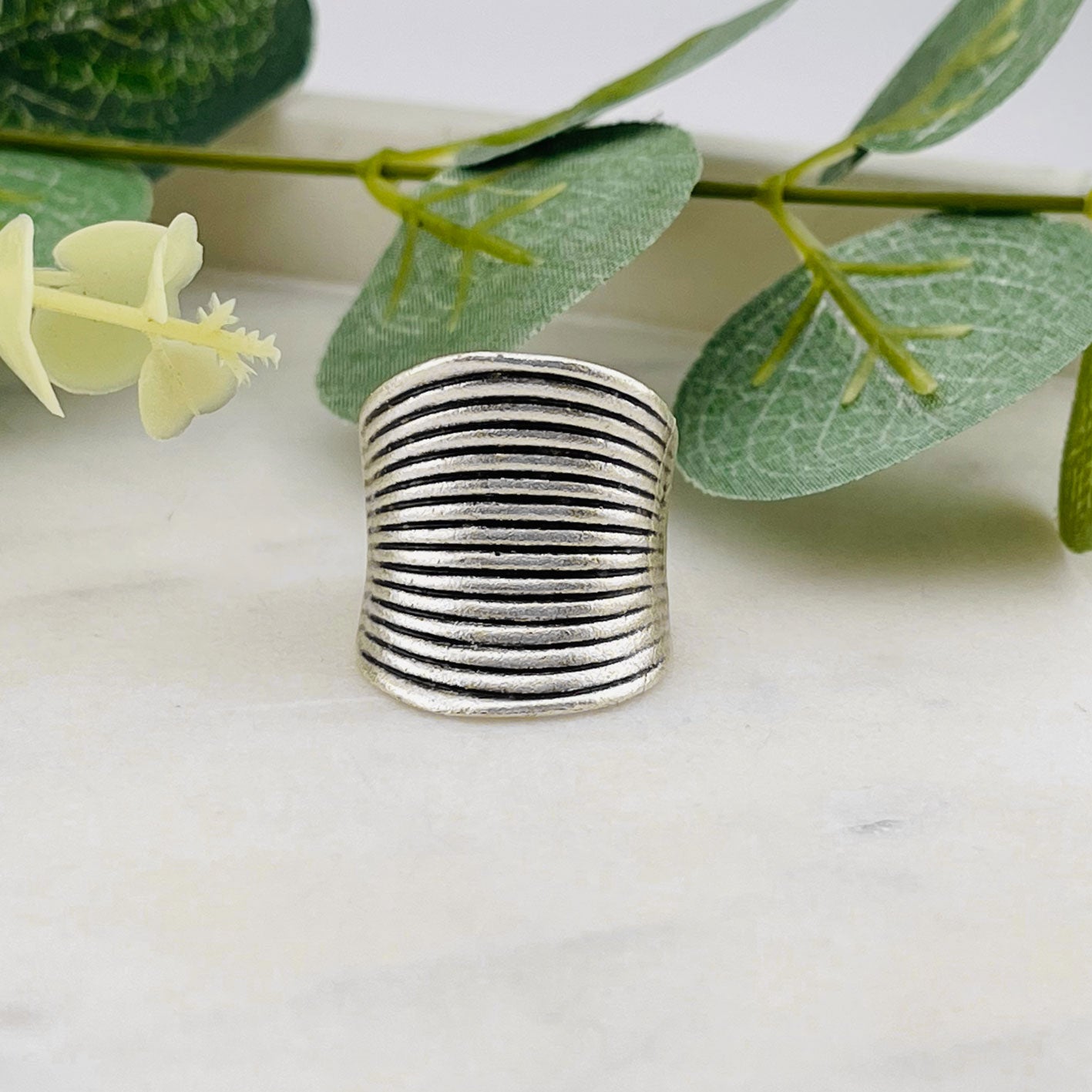 Breiter Silberring Boho Effie