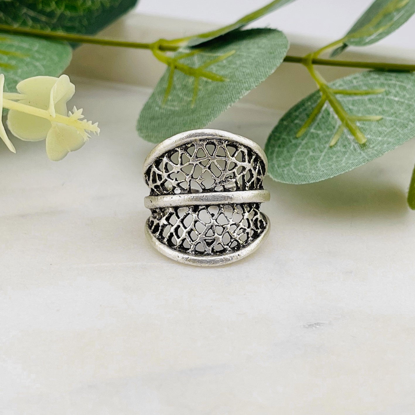 Breiter Silberring Boho-Style Gianna