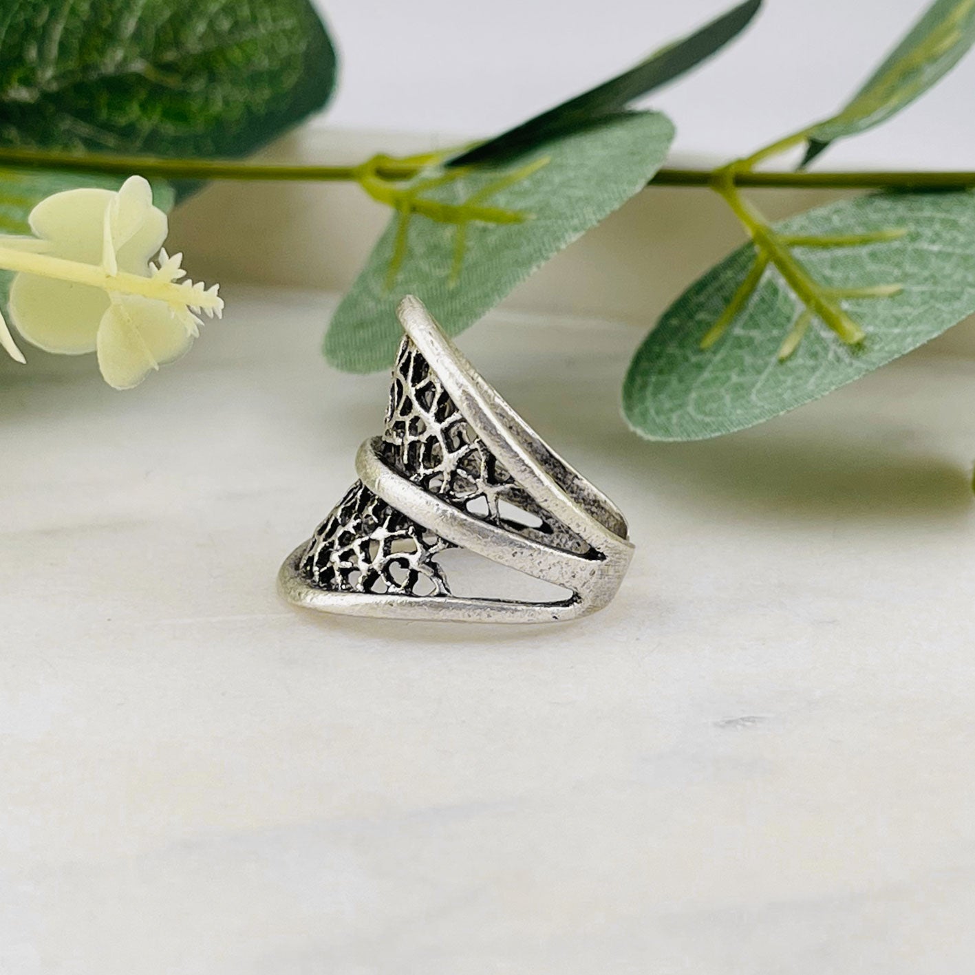 Breiter Silberring Boho-Style Gianna