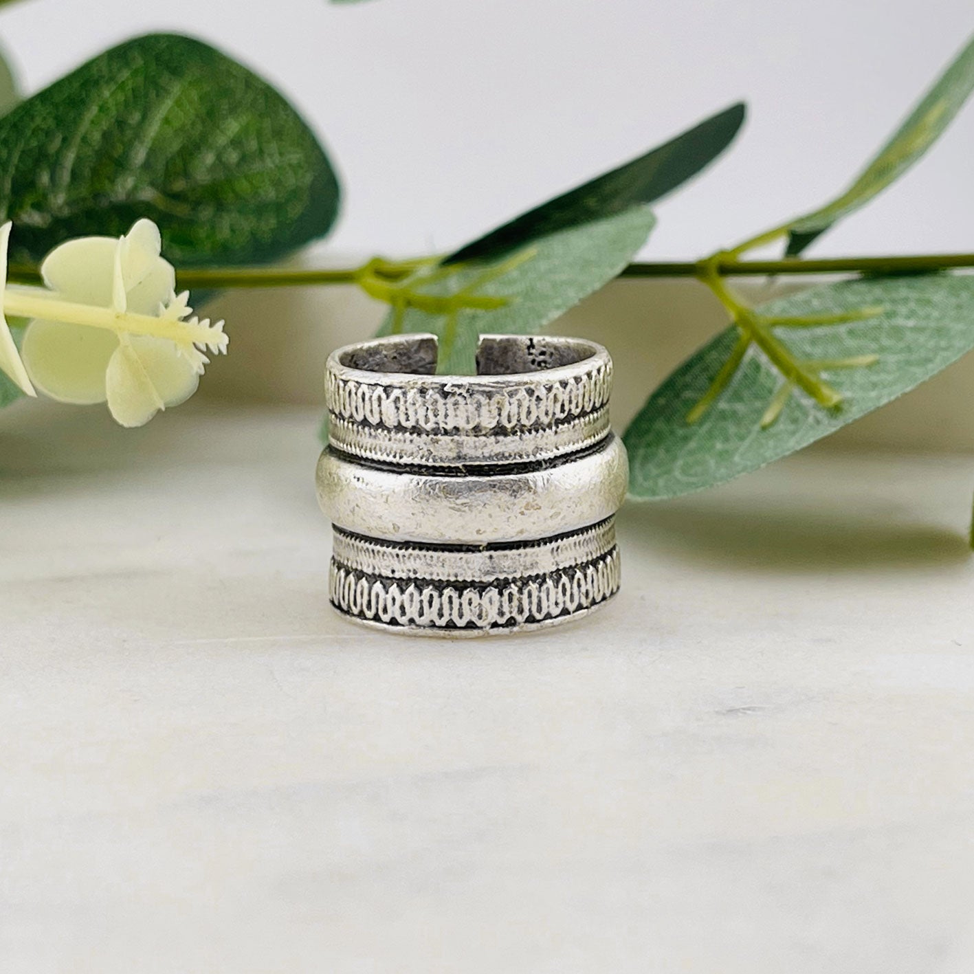 Breiter Silberring Boho-Style Hanni