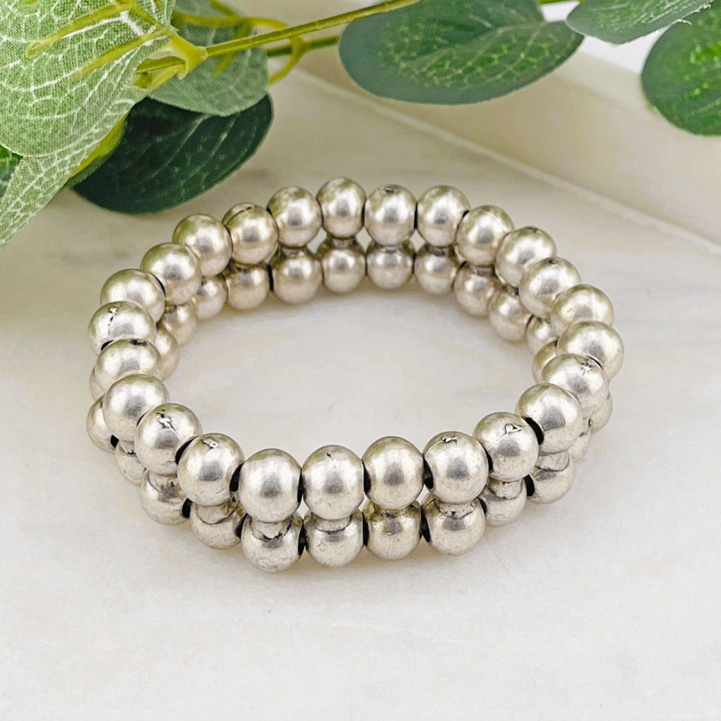 Elastisches Boho-Armband Zamak mit Sterling Silber 925 Josina