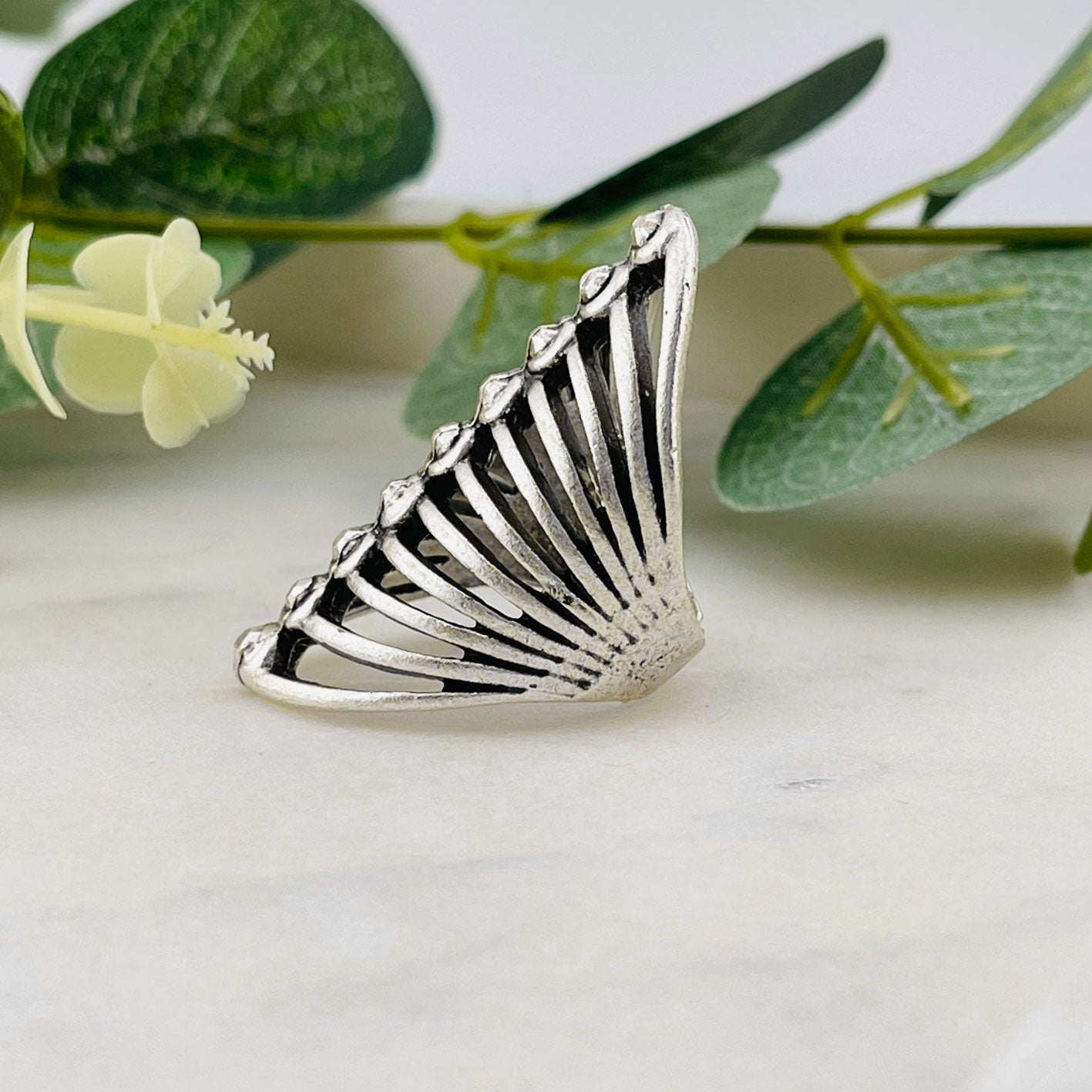 Grosser Silberring Antik Style Iska