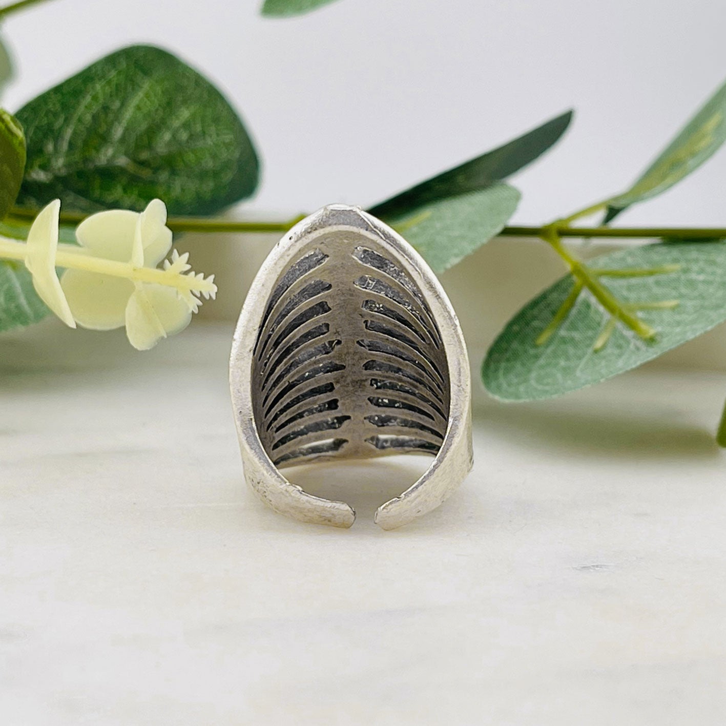 Grosser Silberring Antik Style Iska
