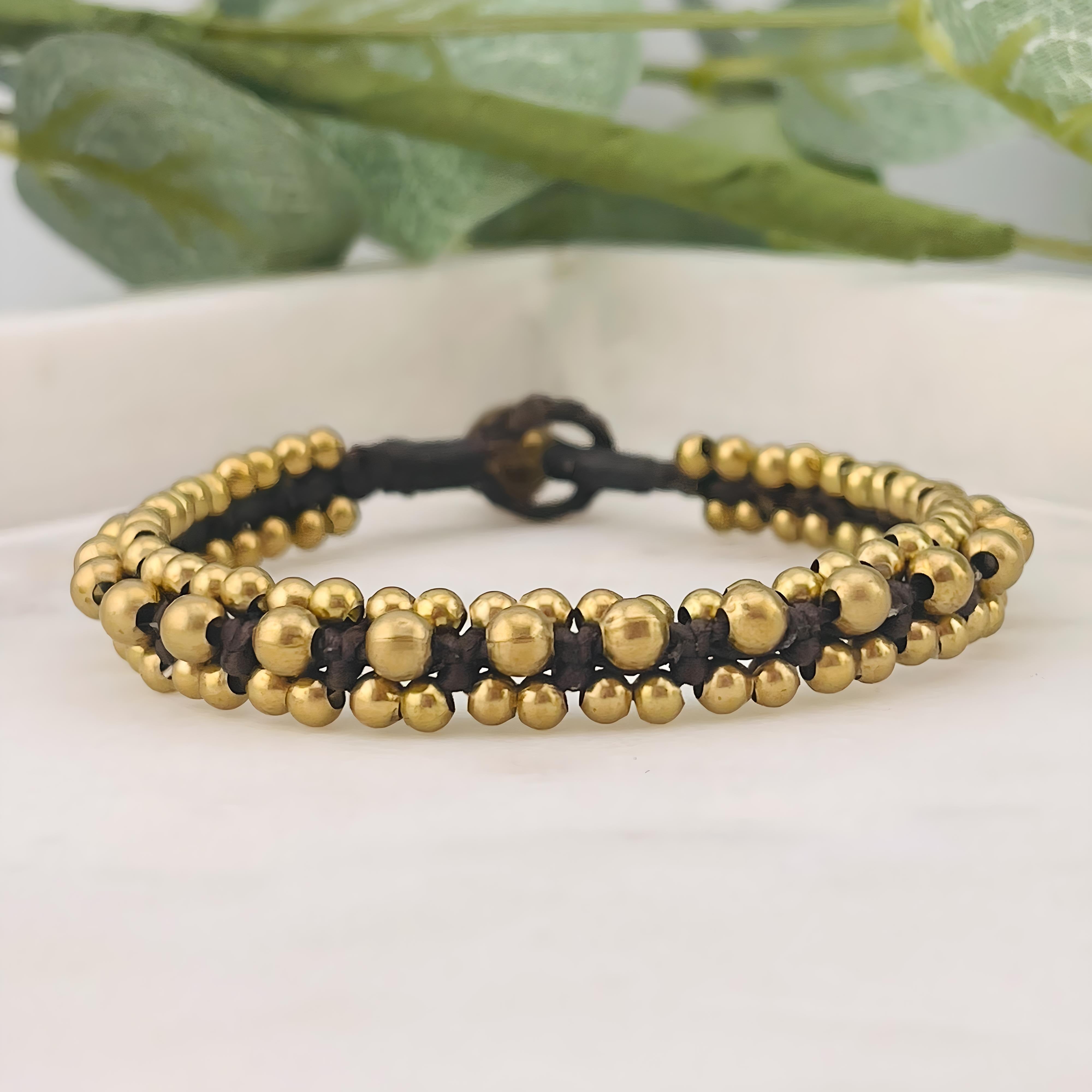 Messingperlen-Armband im indisch Boho-Style Ginny