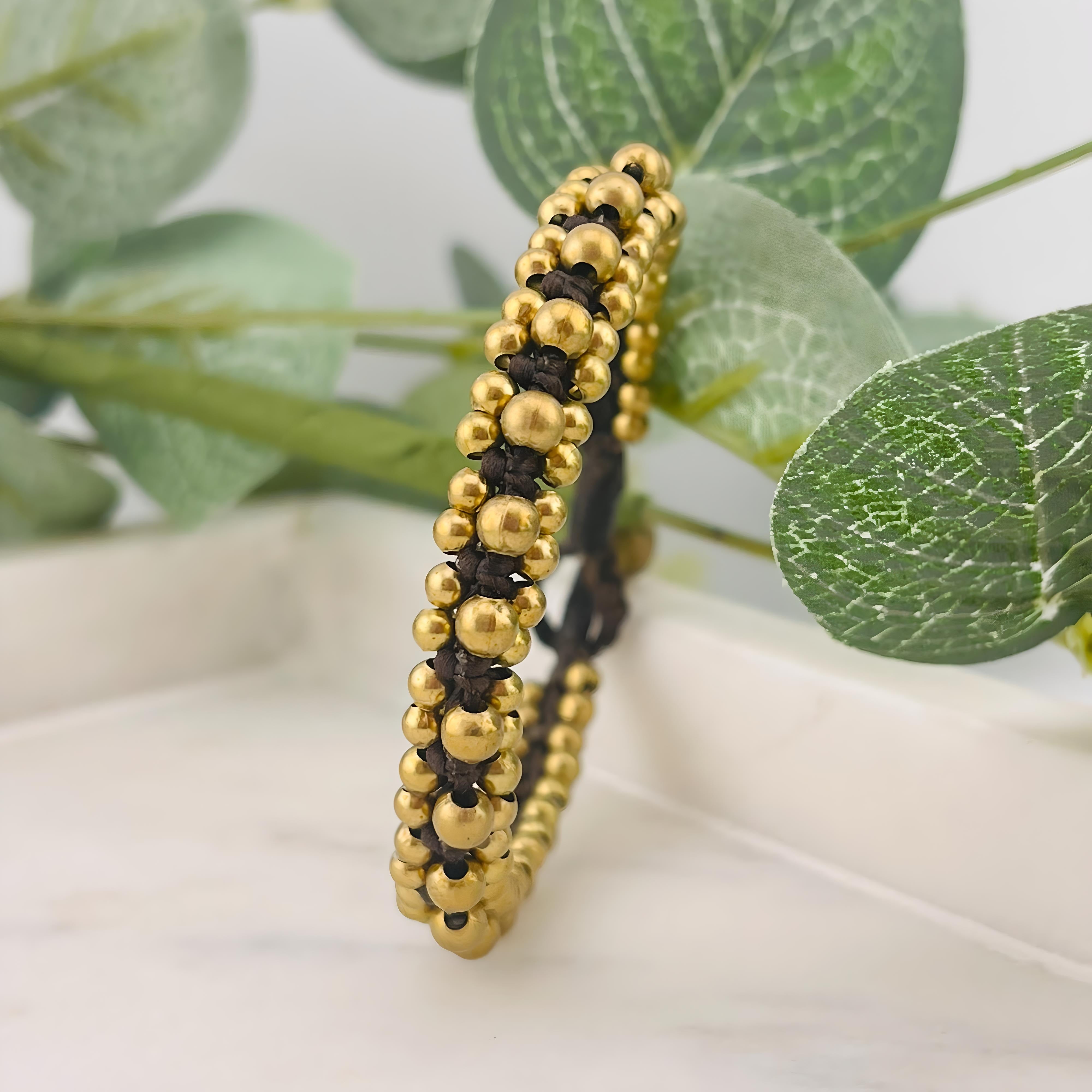 Messingperlen-Armband im indisch Boho-Style Ginny