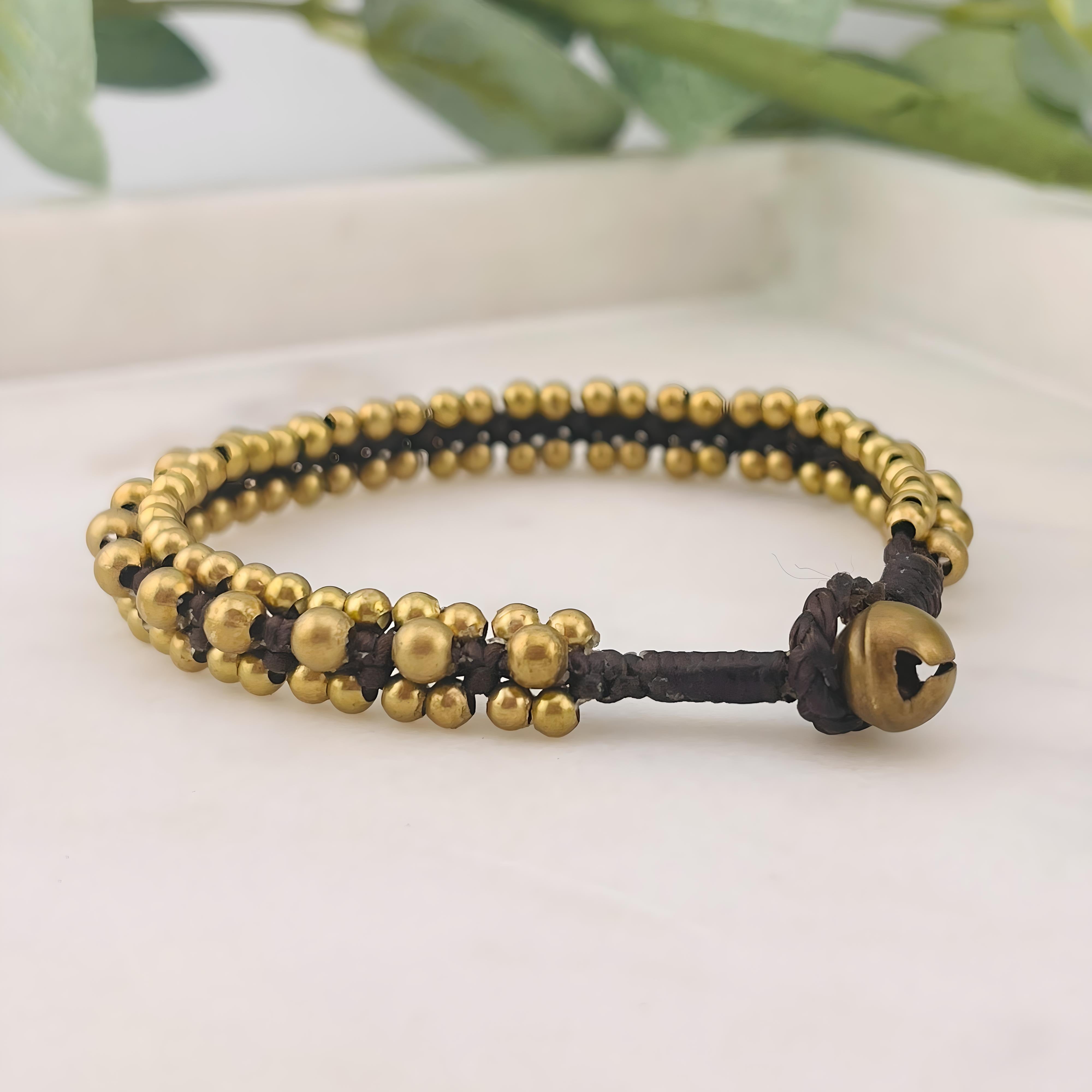 Messingperlen-Armband im indisch Boho-Style Ginny
