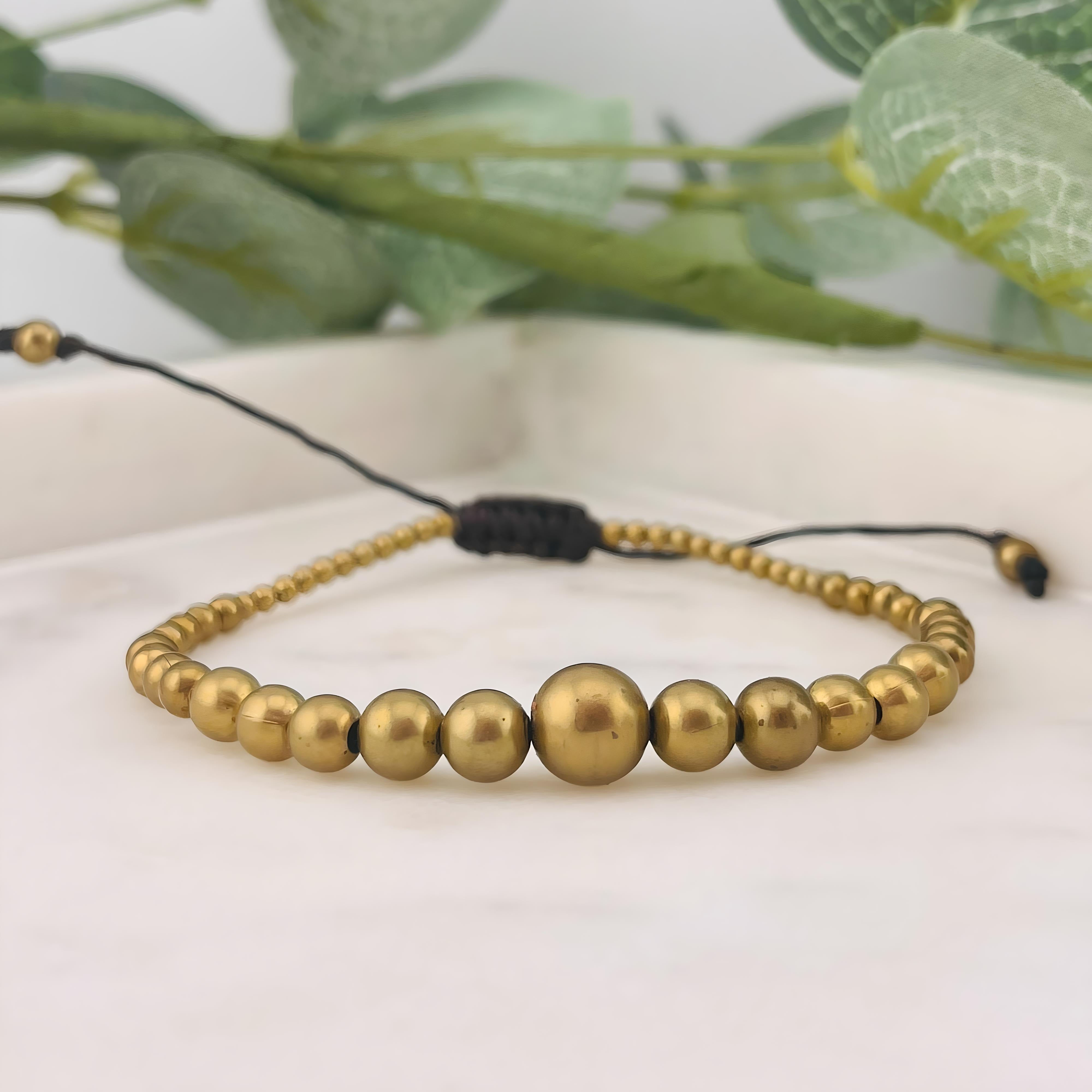 Goldperlen Armband aus Messing Boho-Style Judith