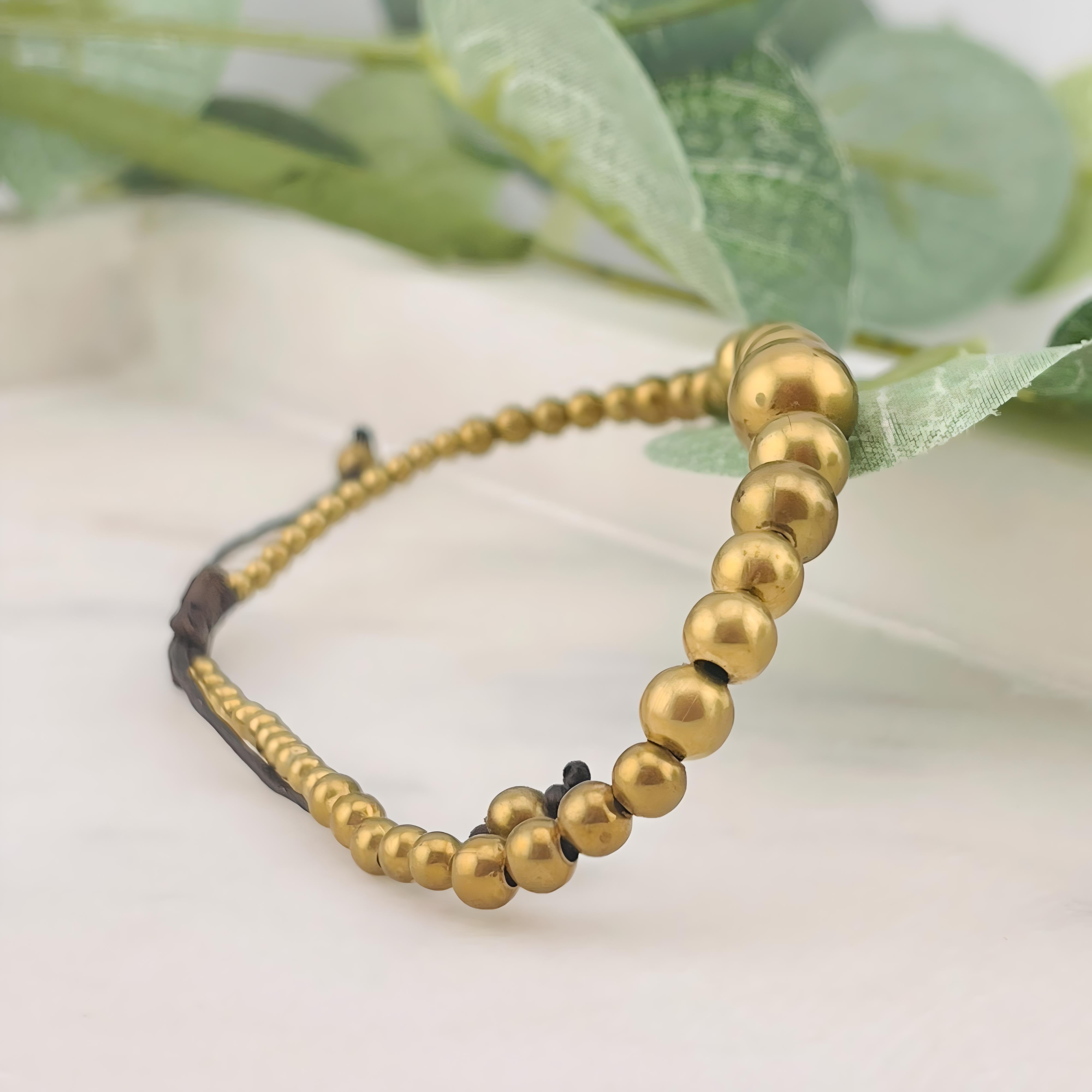 Goldperlen Armband aus Messing Boho-Style Judith