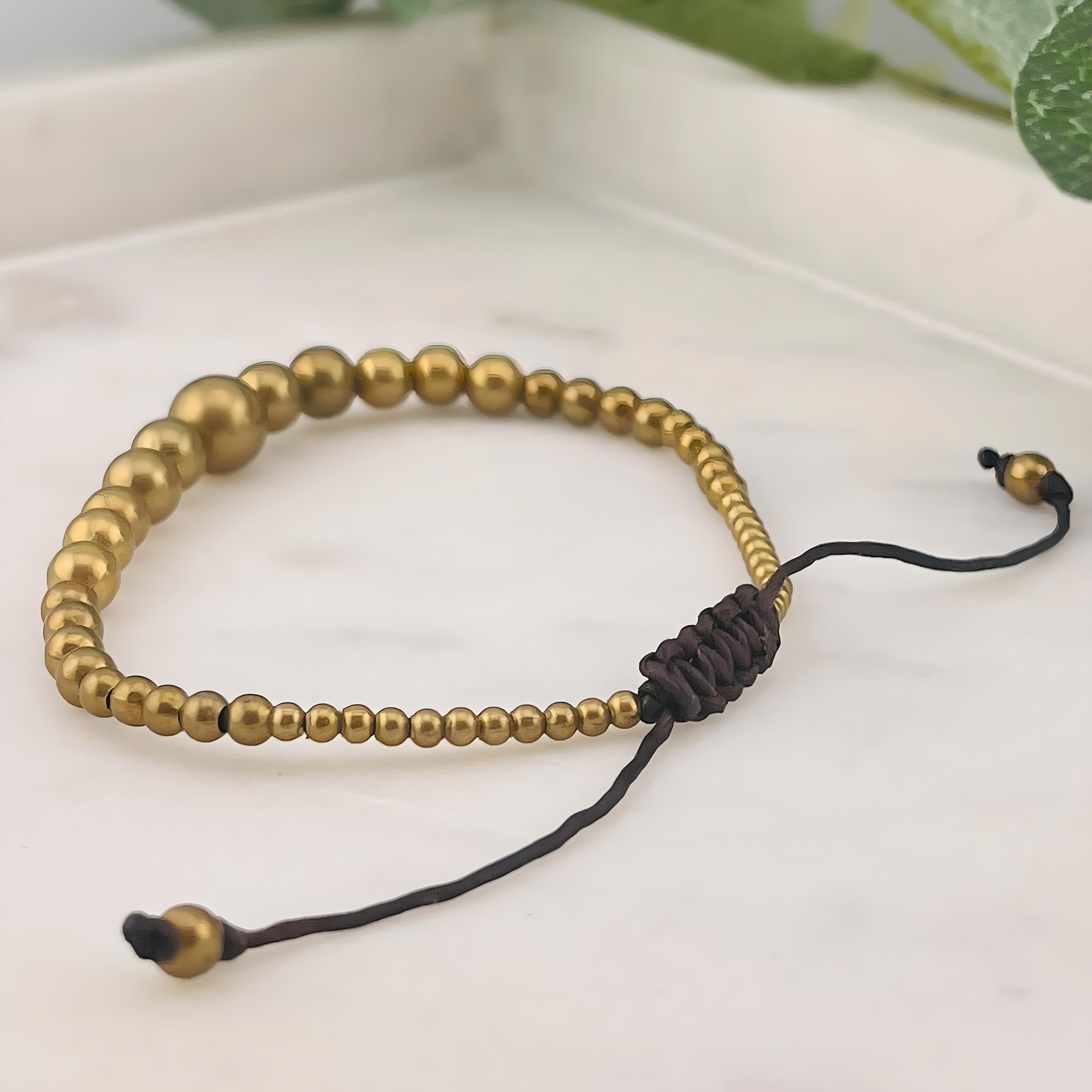 Goldperlen Armband aus Messing Boho-Style Judith