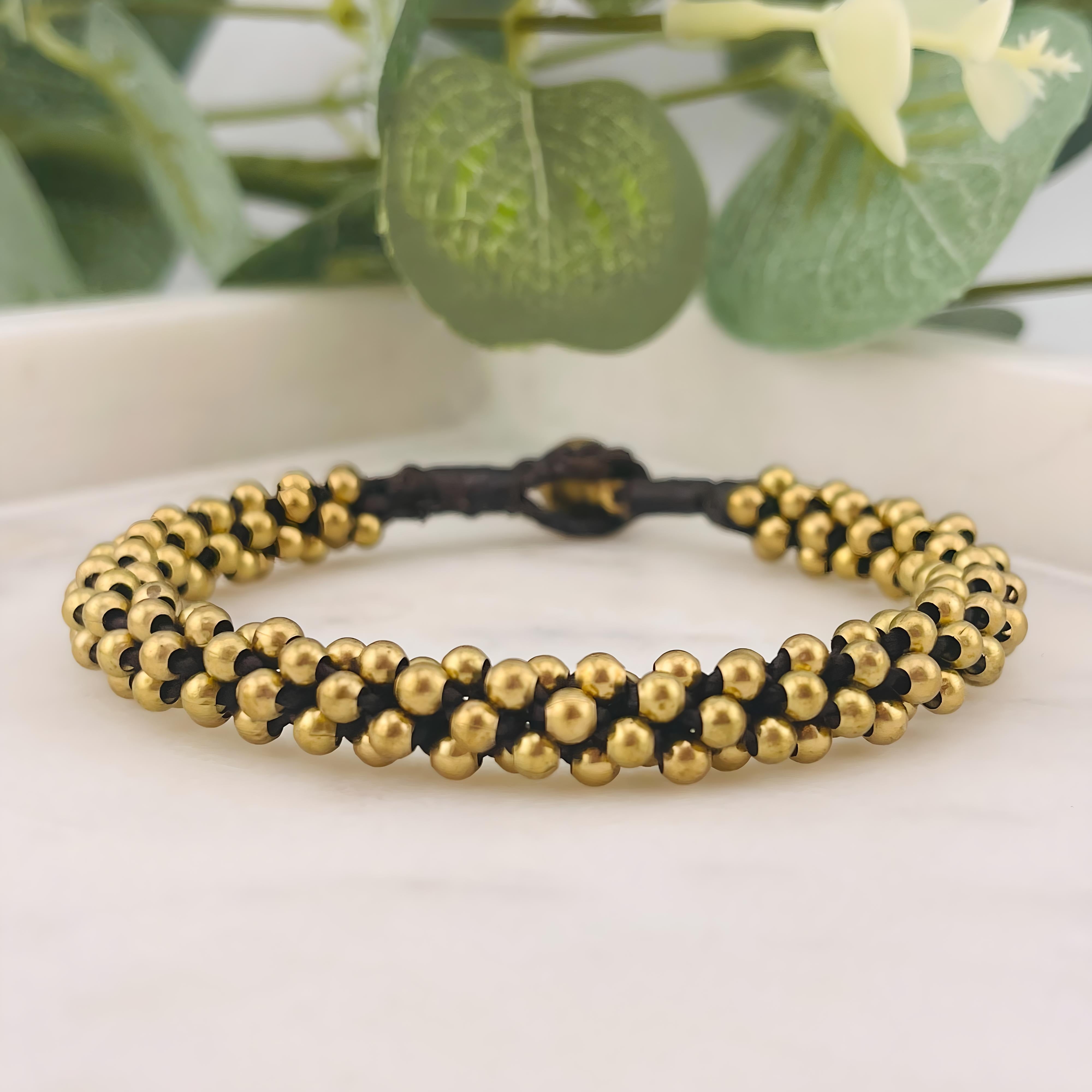 Messingperlen Armband Boho Gemma