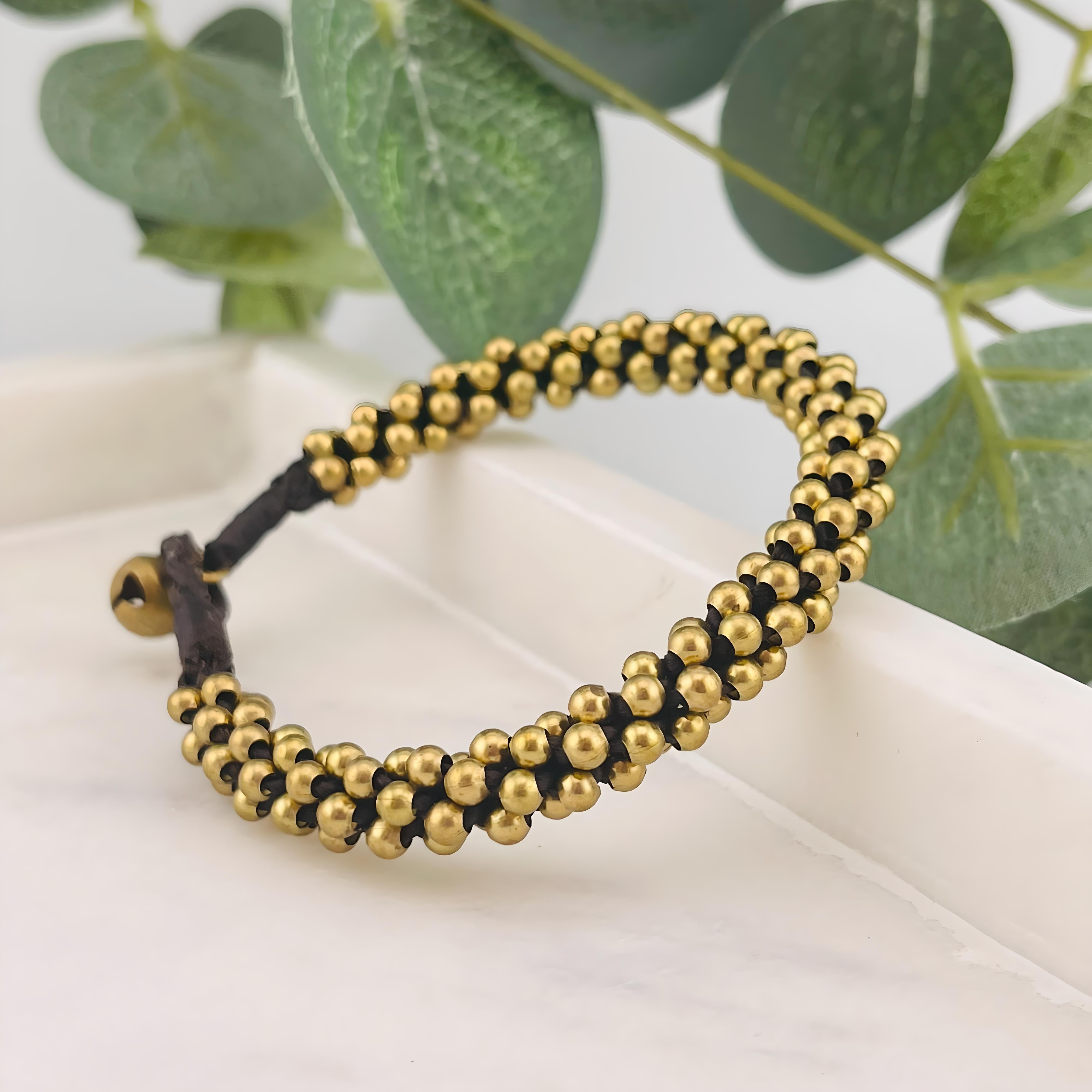 Messingperlen Armband Boho Gemma