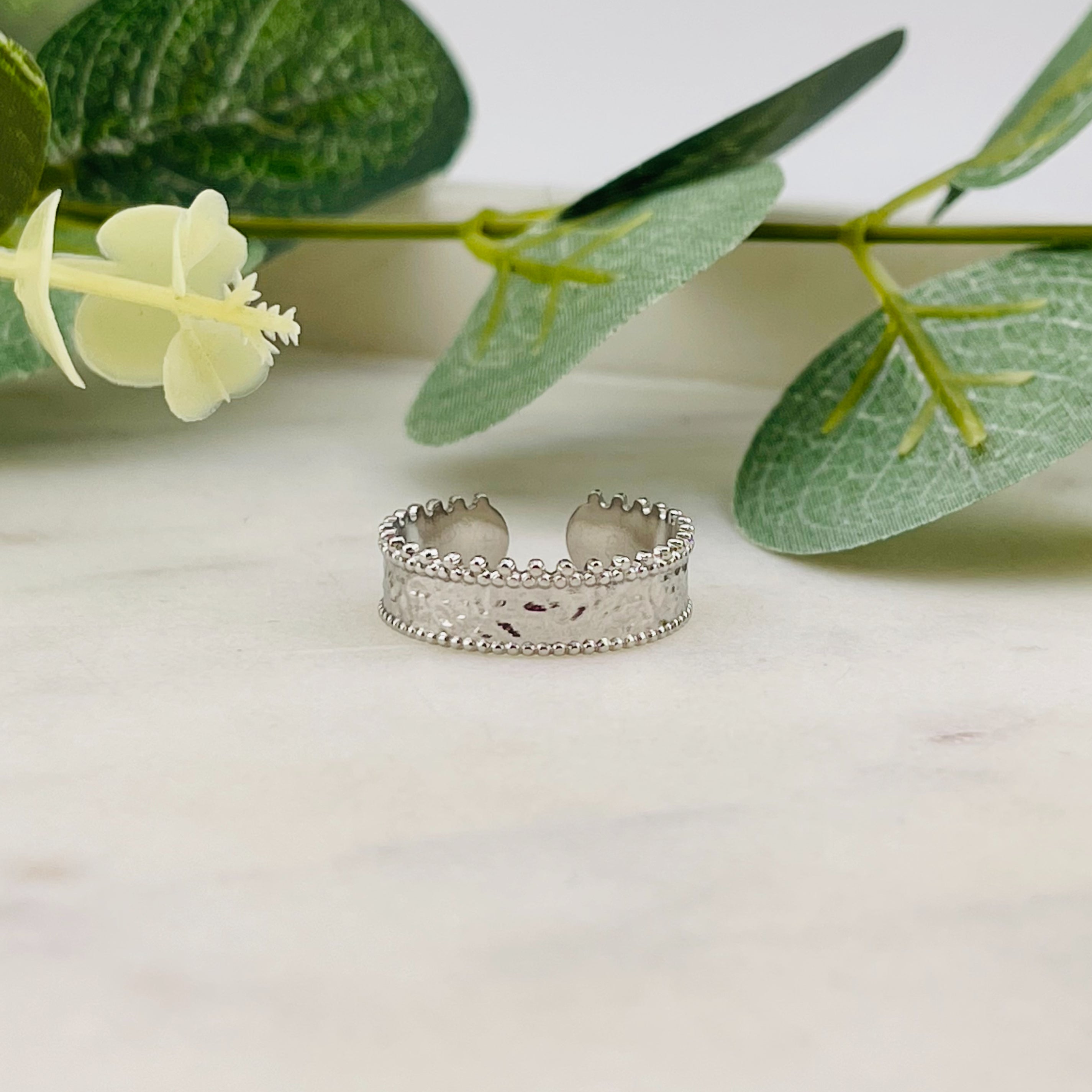 Silberring im Boho Stil aus Edelstahl Holny
