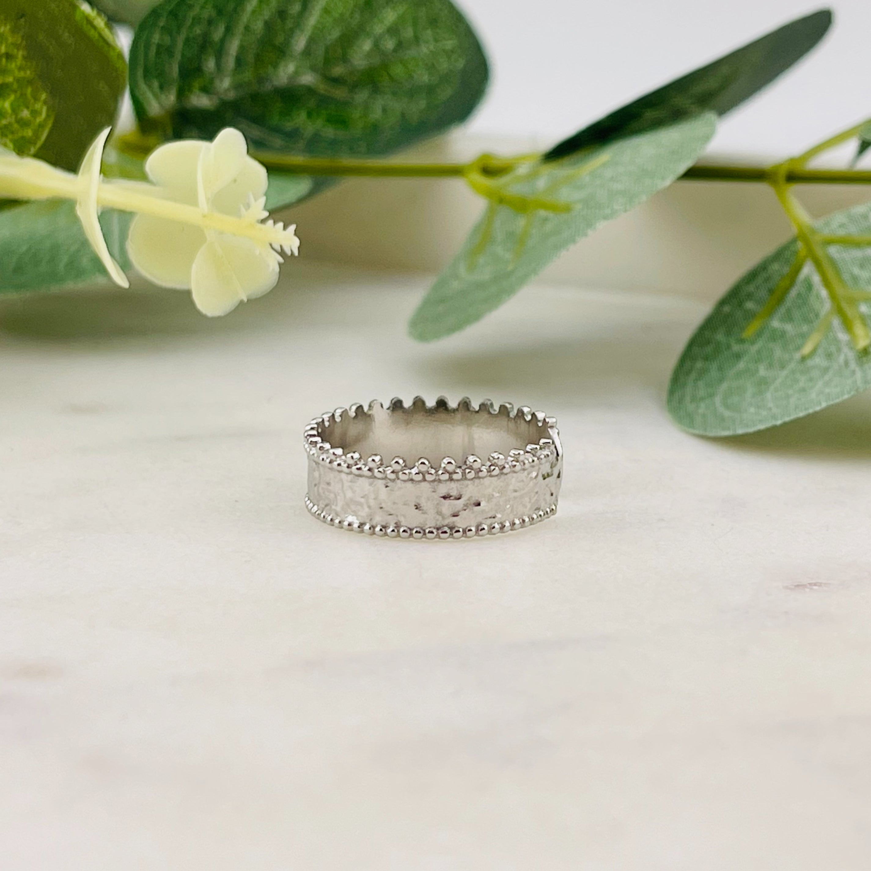 Silberring im Boho Stil aus Edelstahl Holny