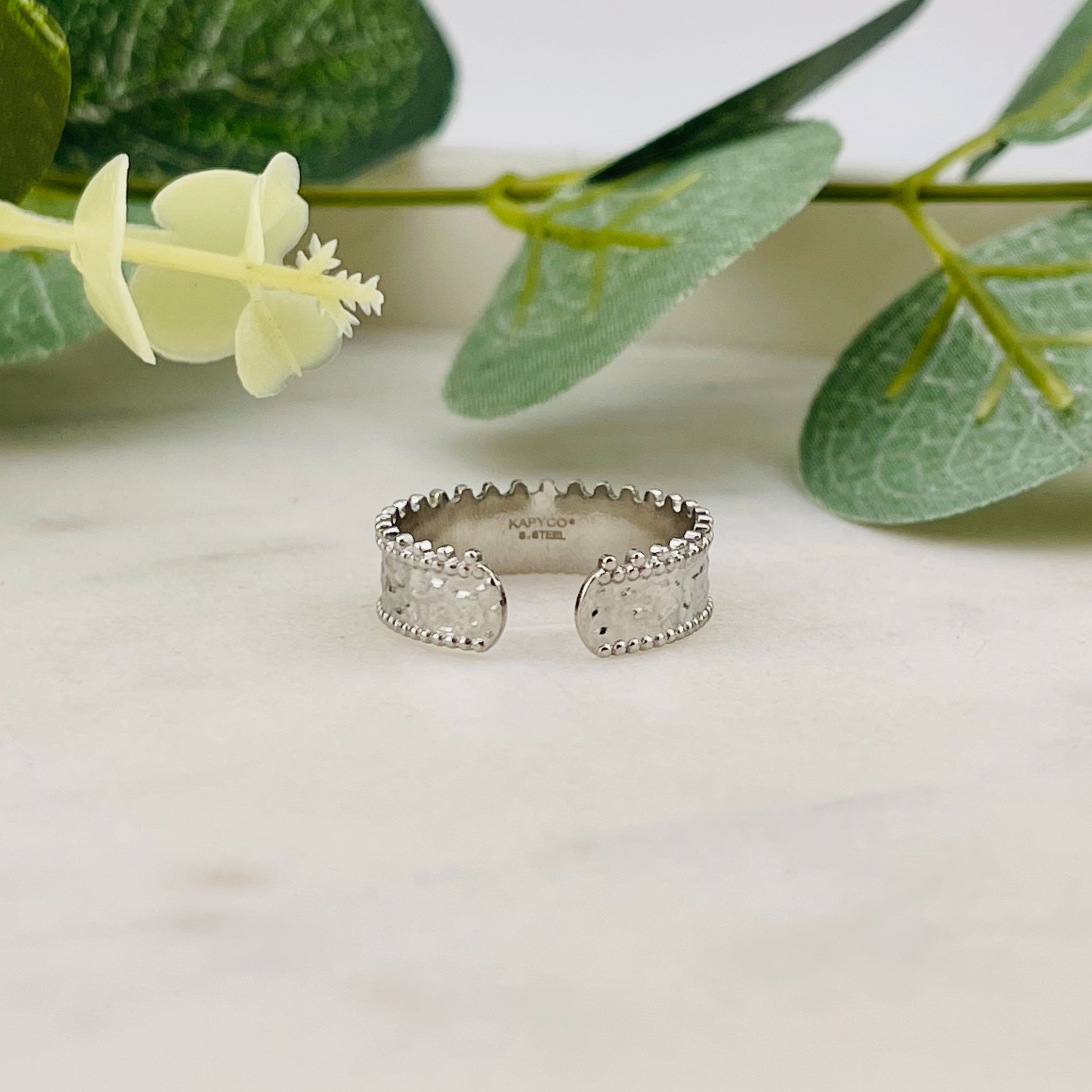 Silberring im Boho Stil aus Edelstahl Holny