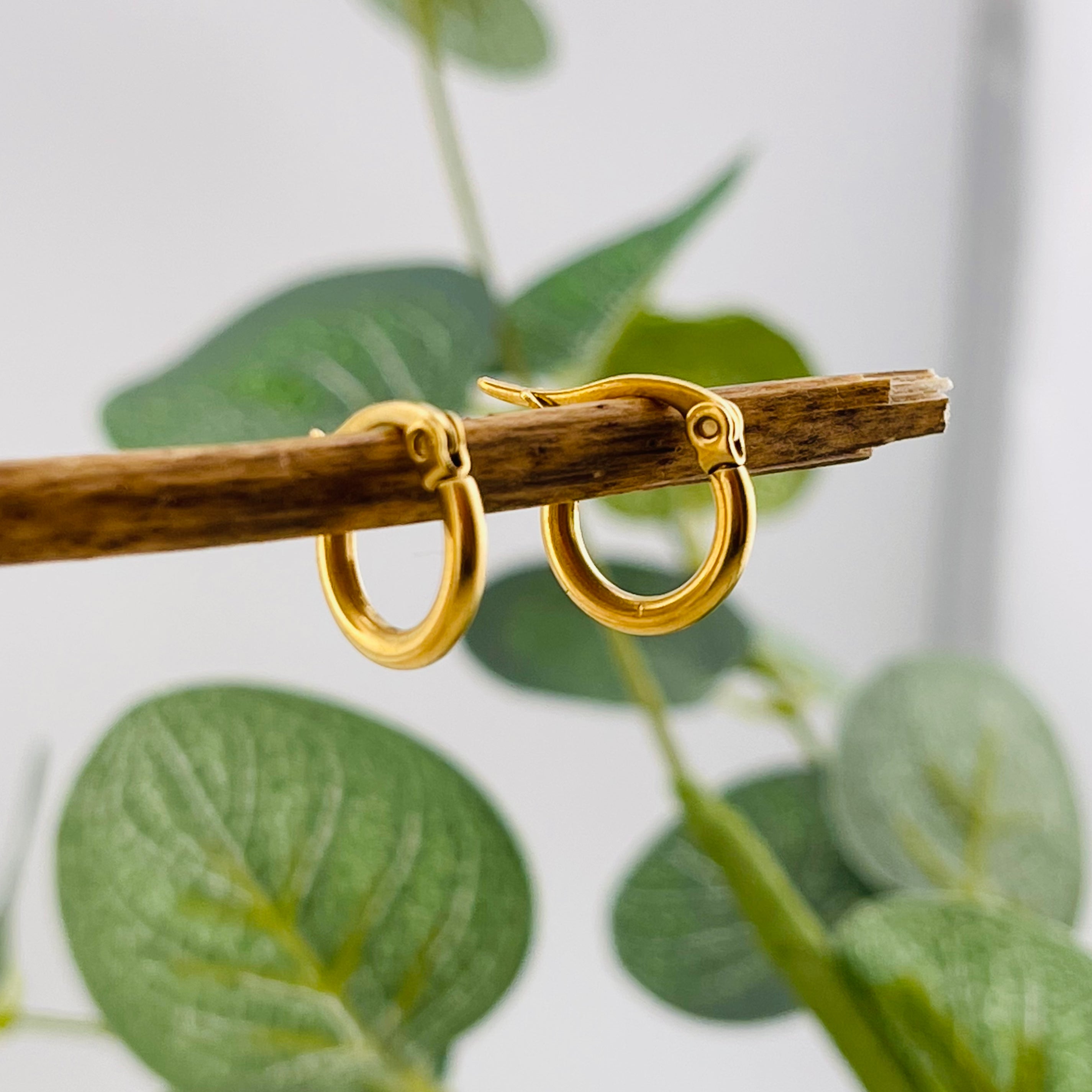 Kleine Gold Creolen-Ohrringe Ila