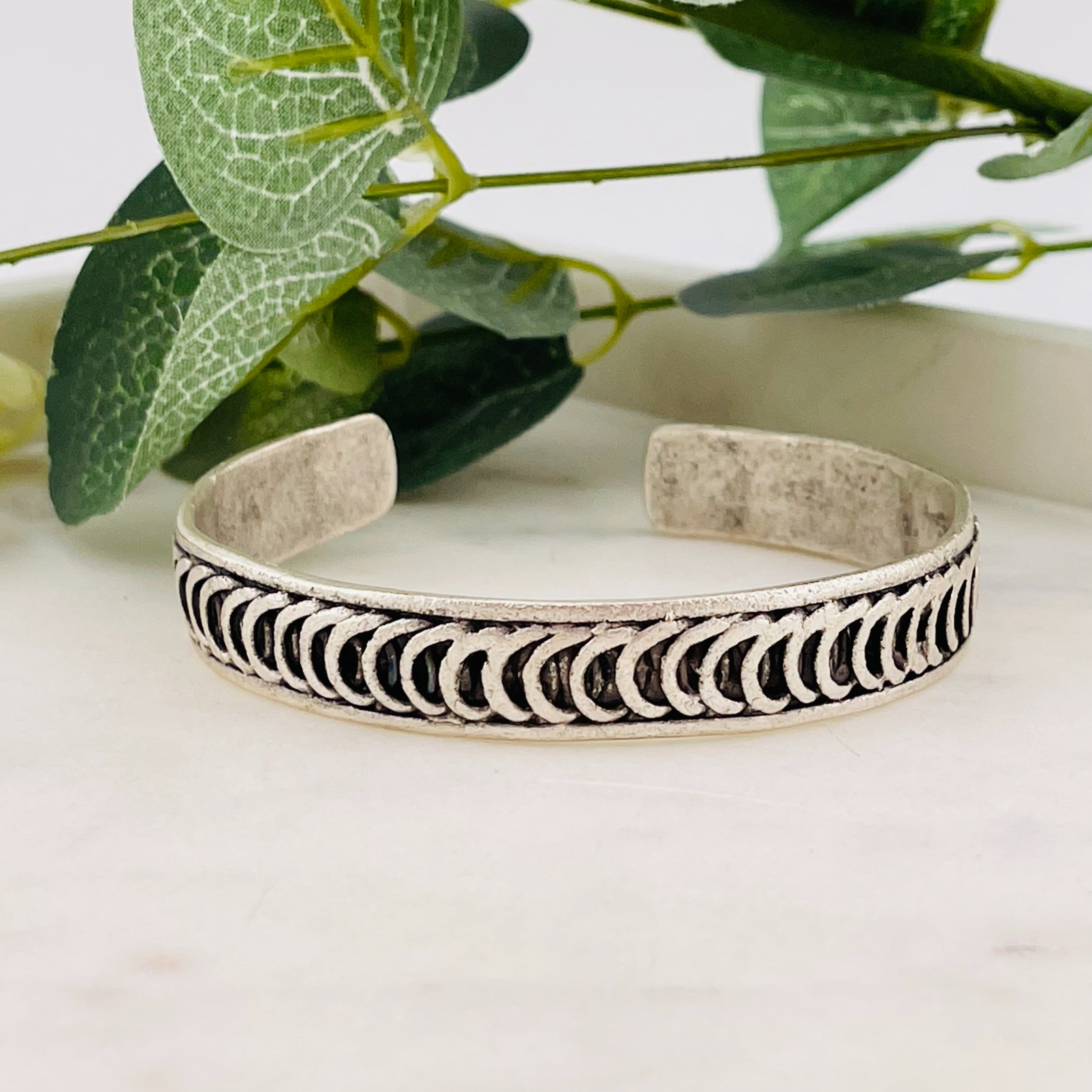 Unisex Silber Armspange Boho-Style Loi