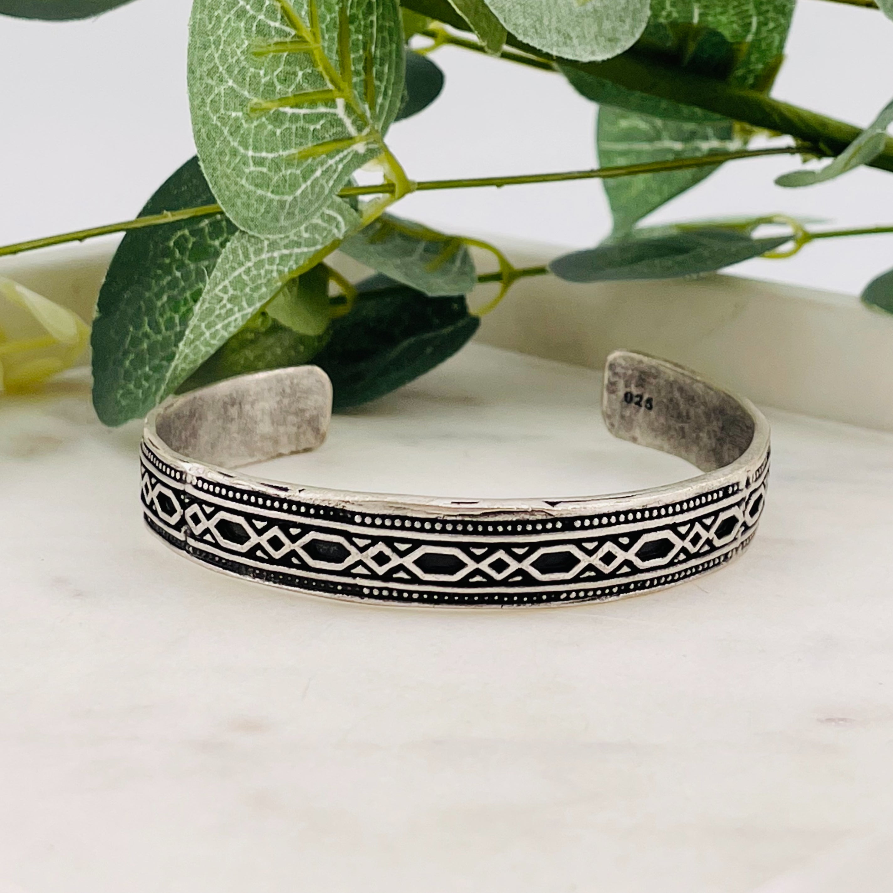 Silberne Boho-Armspange aus Zamak FabiFabi
