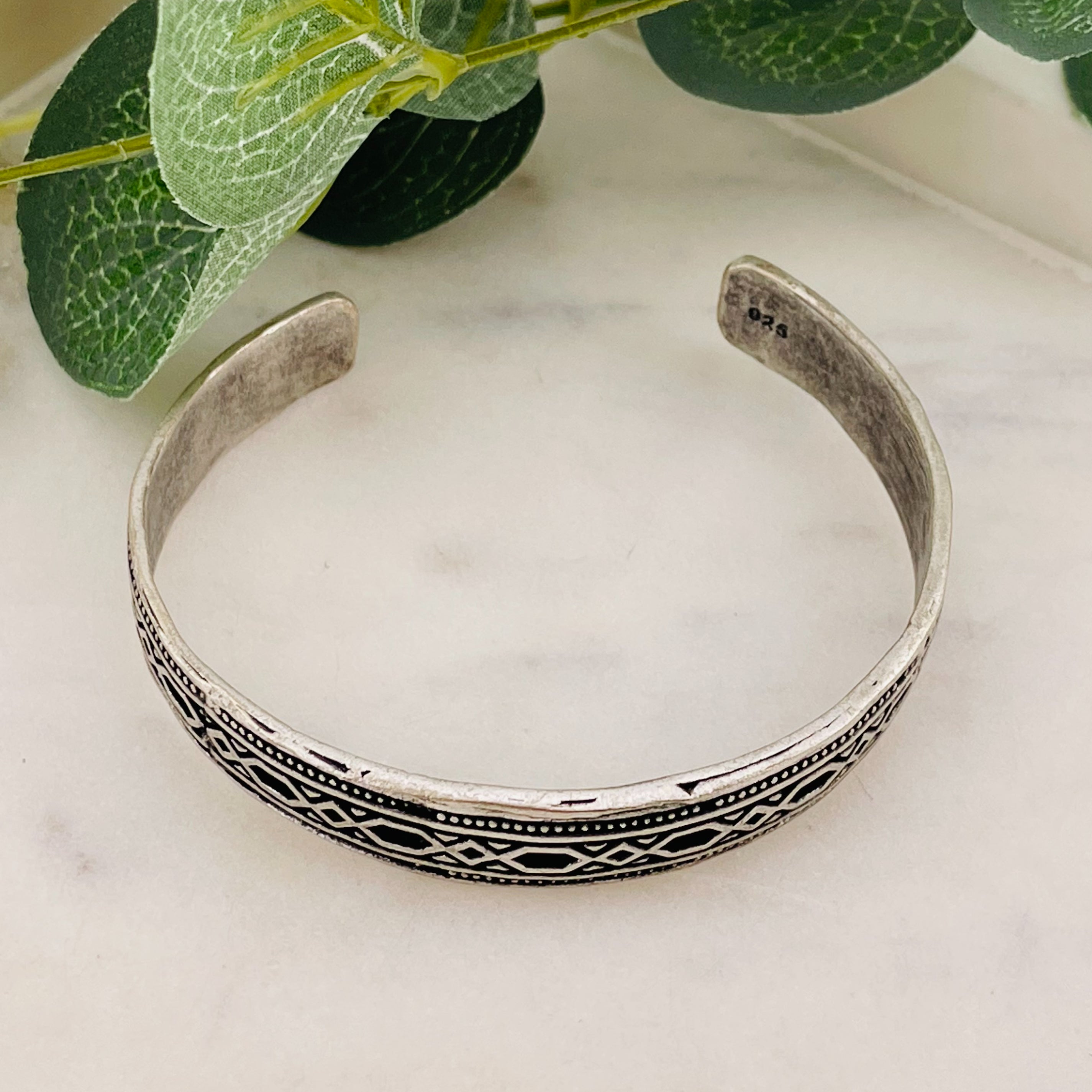 Silberne Boho-Armspange aus Zamak FabiFabi