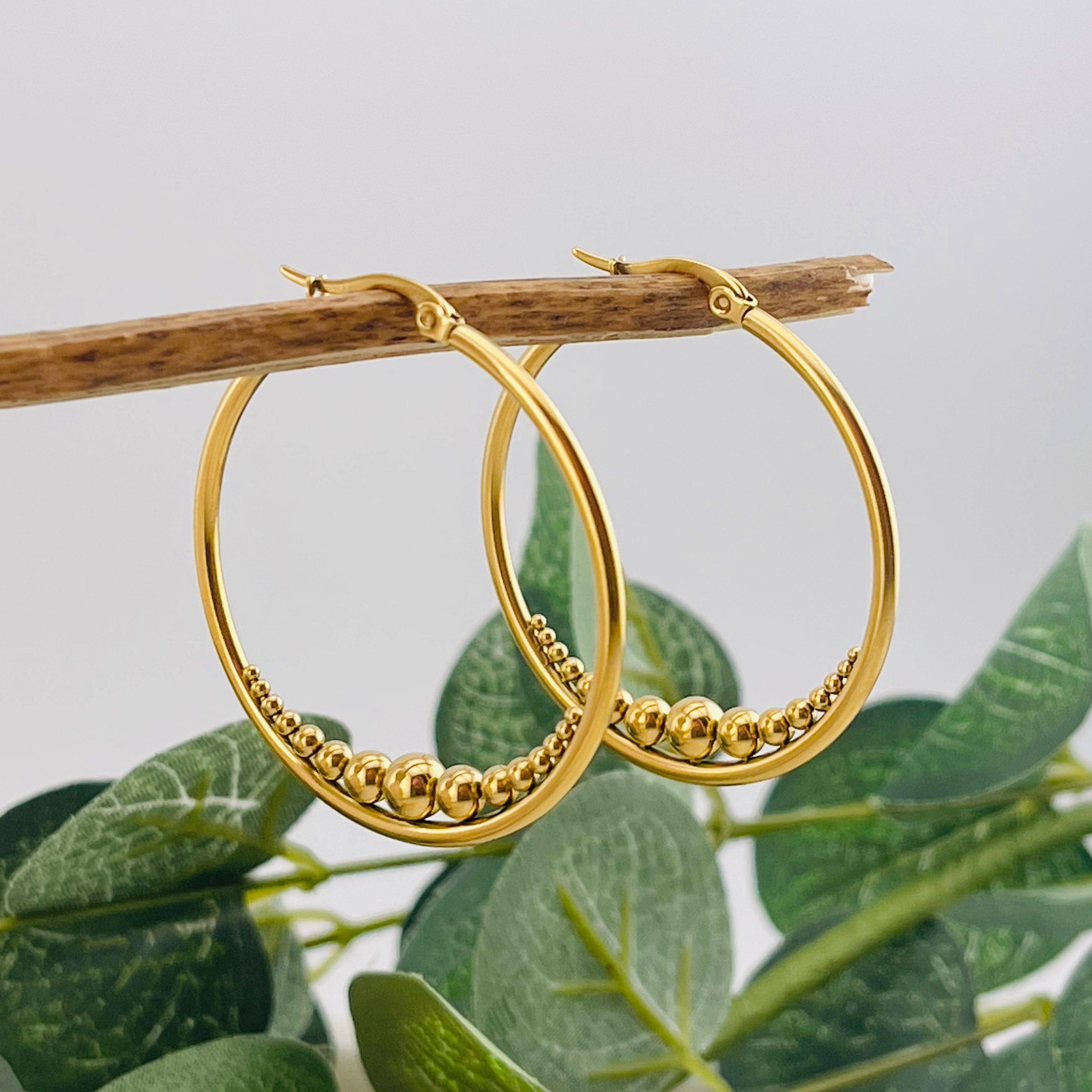 Grosse Boho-Creolen Gold Taira