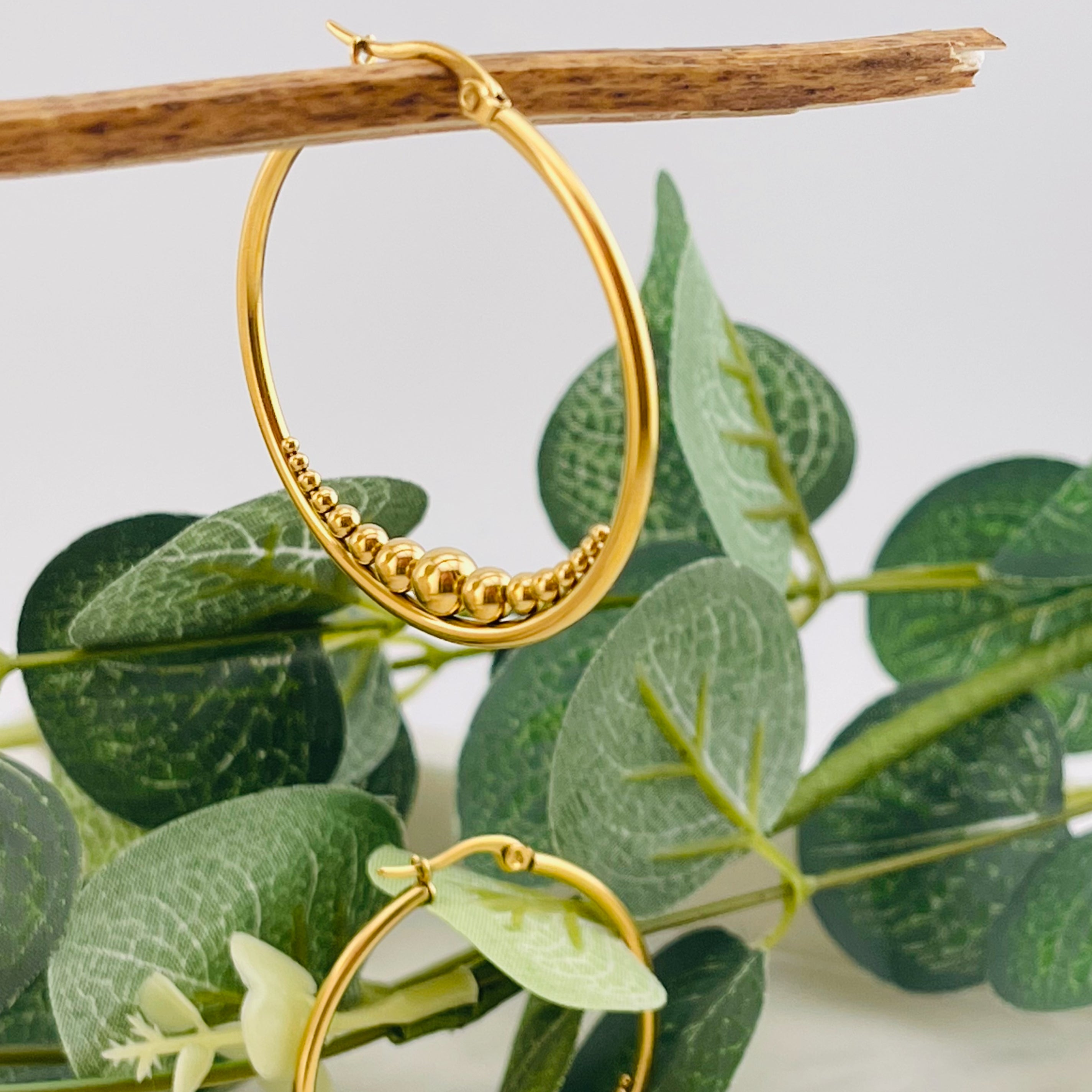 Grosse Boho-Creolen Gold Taira