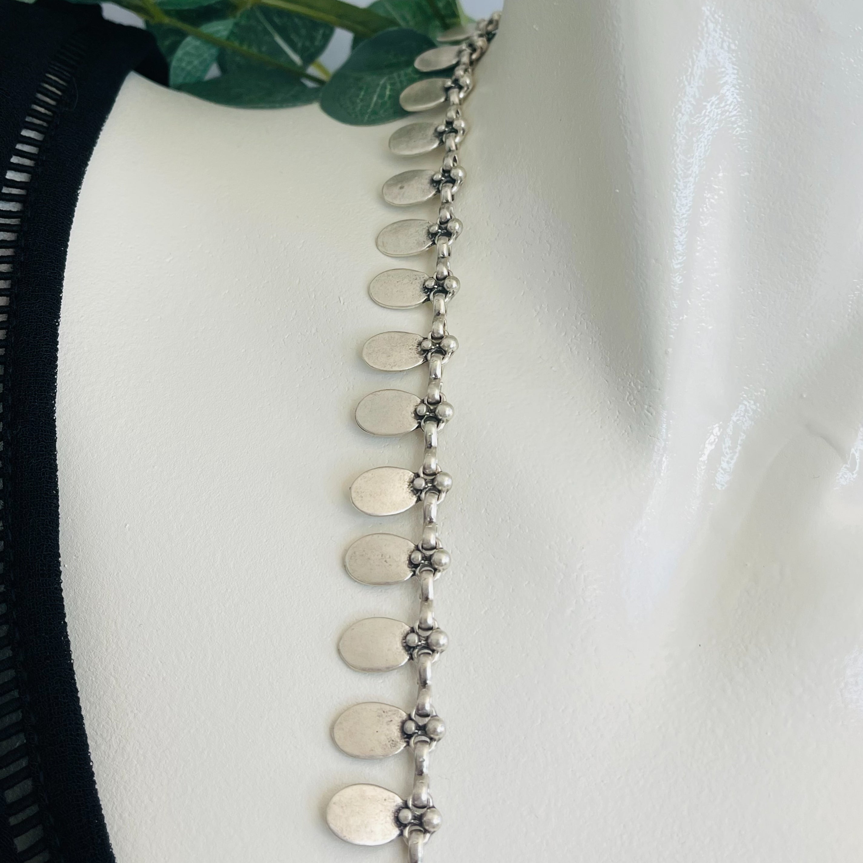 Silberne lange Lariat Halskette Y-Style Juna