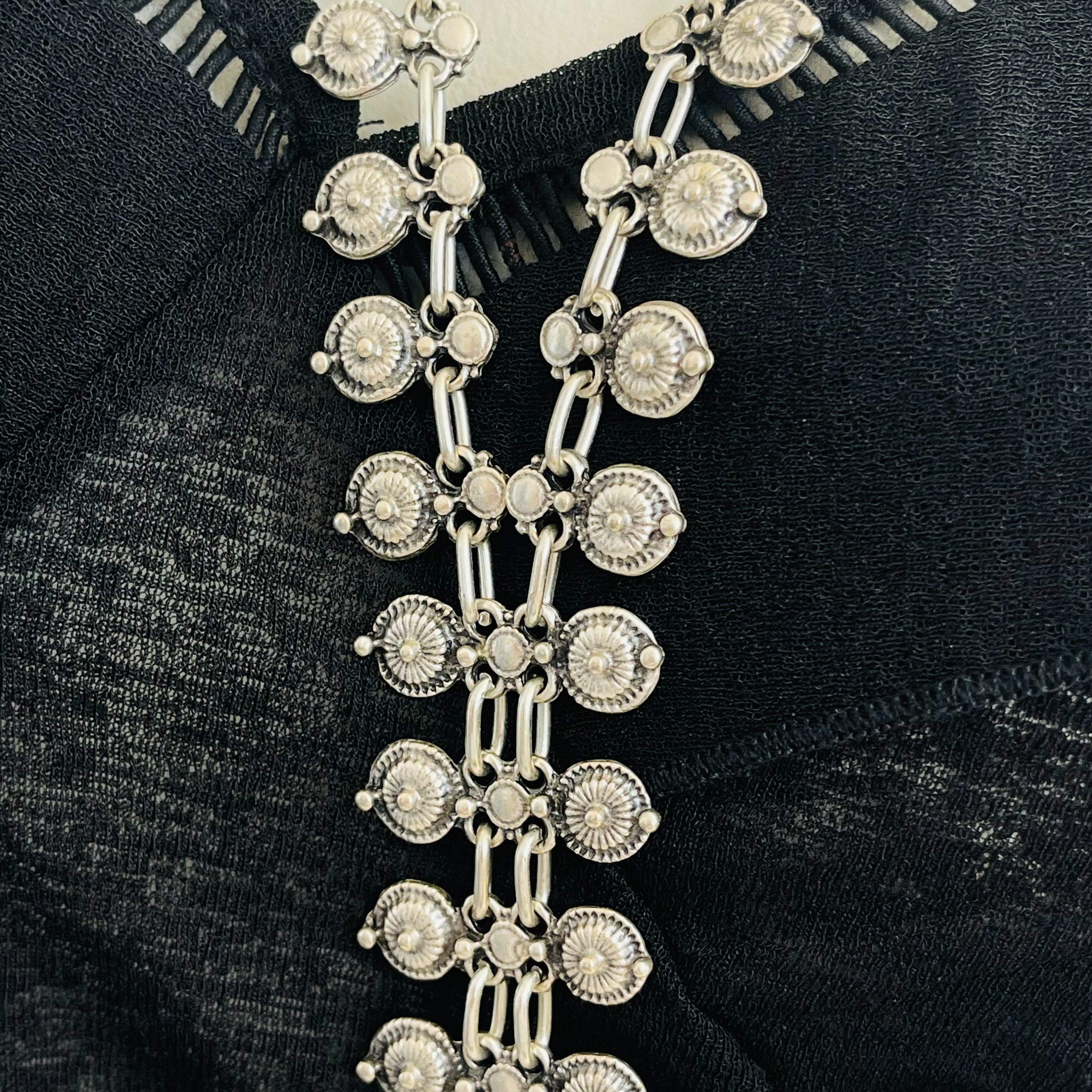 Lange Lariat Y-Halskette Silber Boho Sam