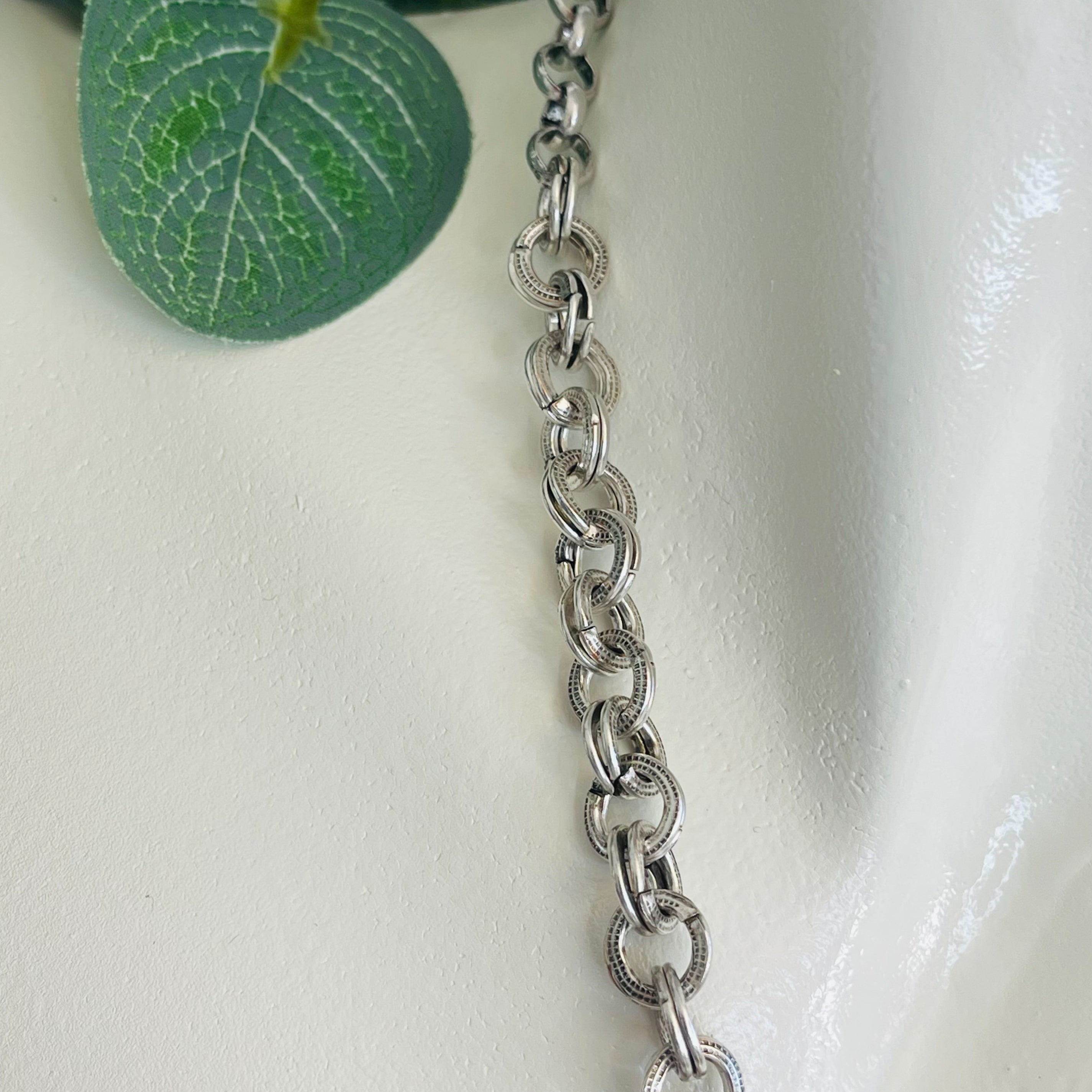 Urban Style Halskette Silber mit blauem Swarovski Hermine
