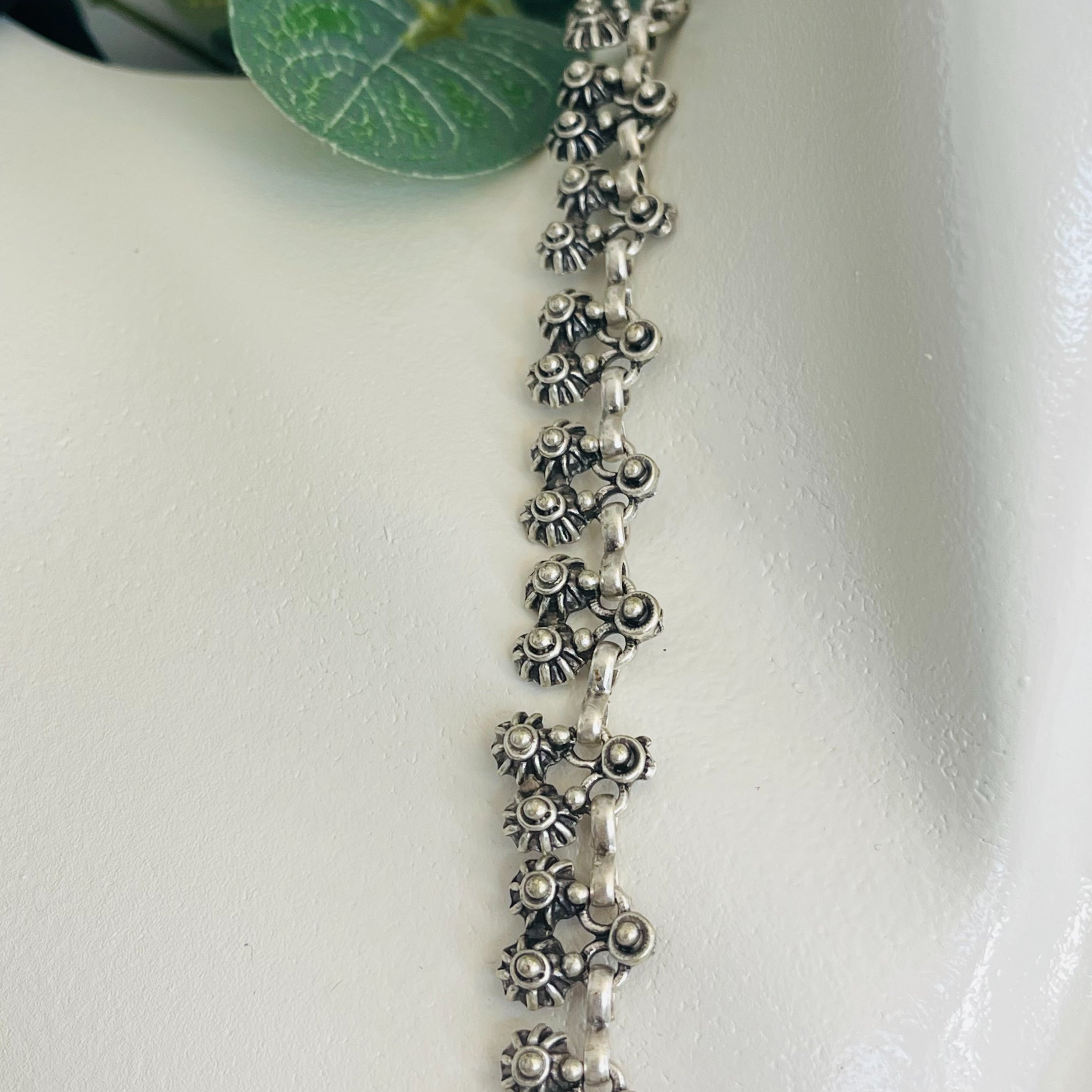Lange Lariat Y-Halskette Silber Boho Maline