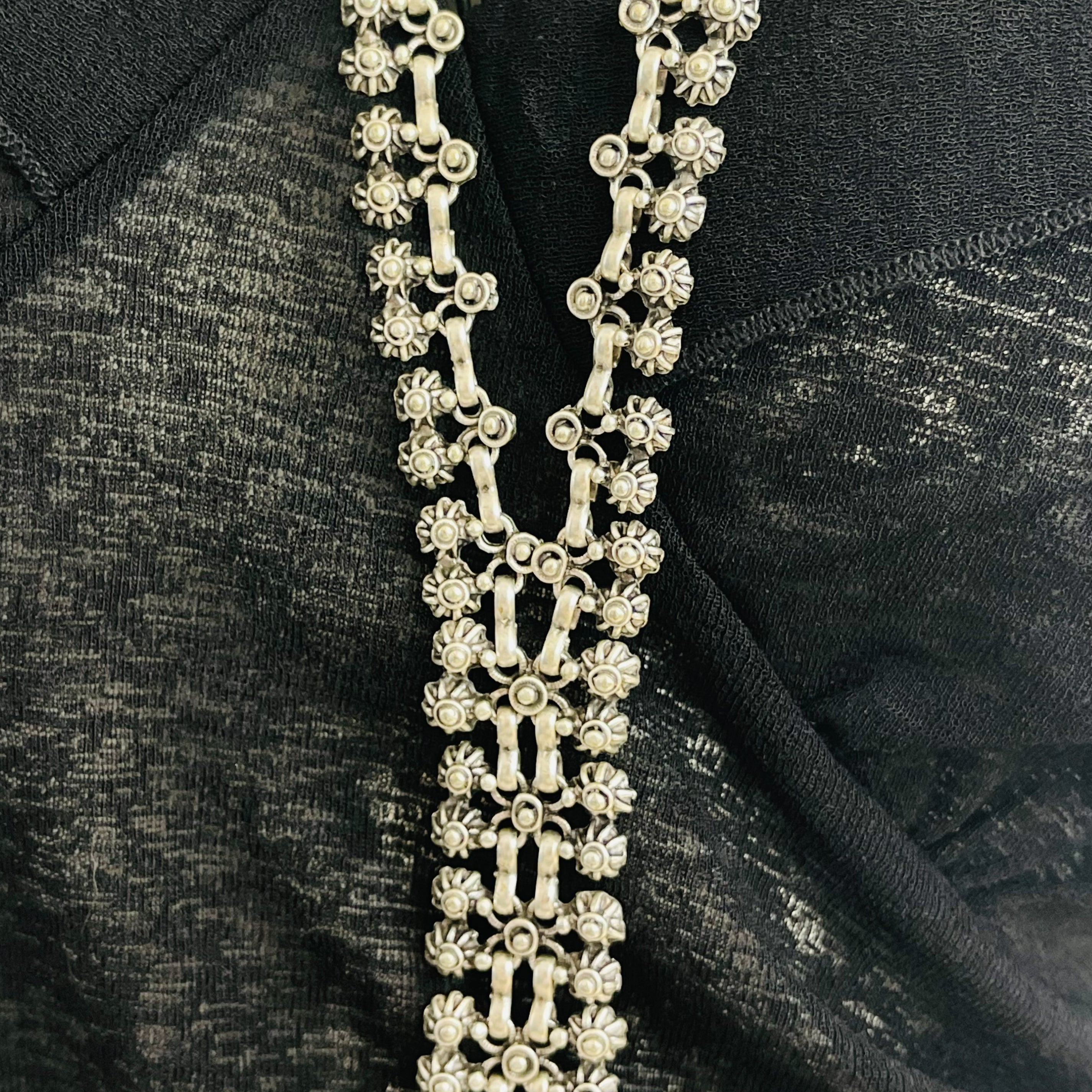 Lange Lariat Y-Halskette Silber Boho Maline