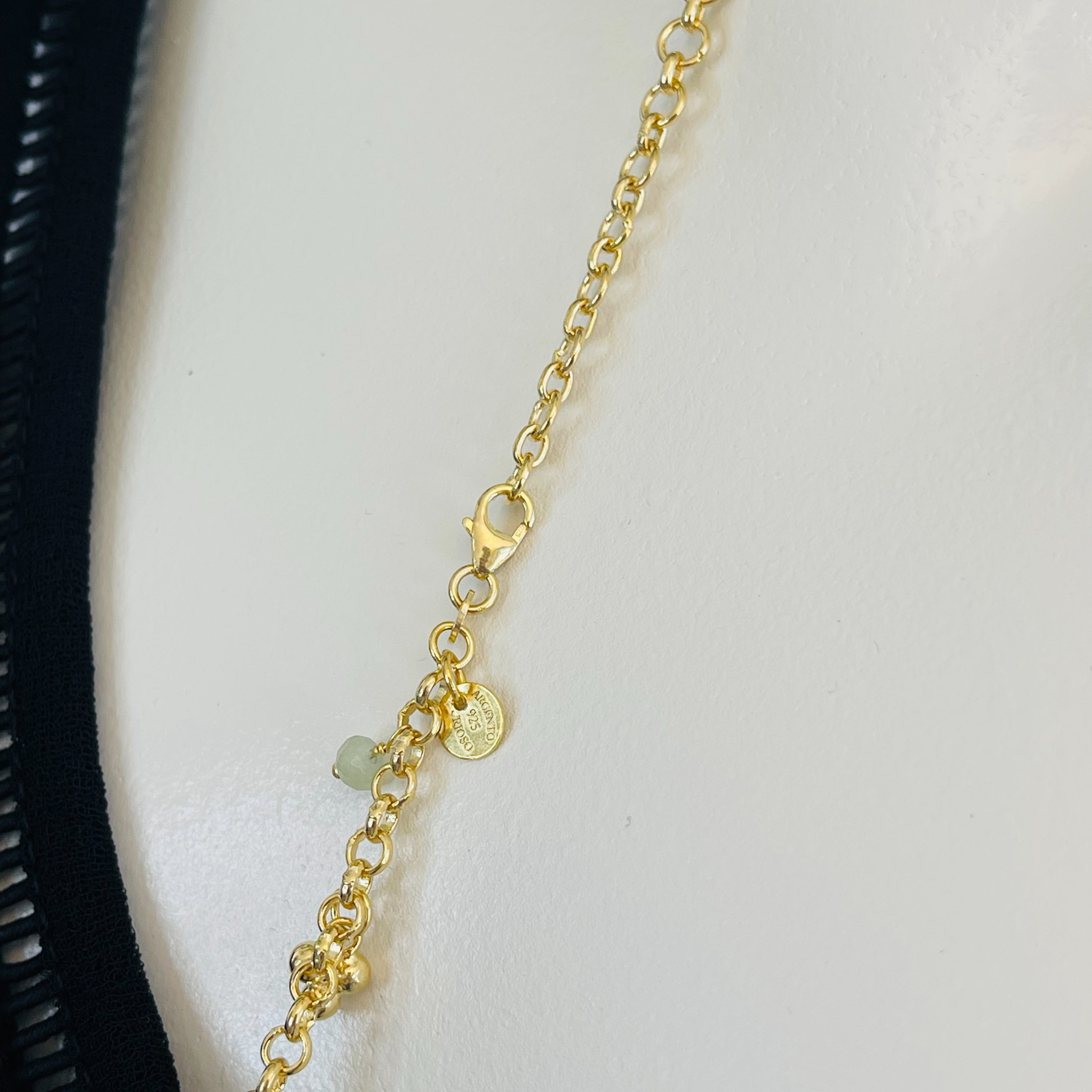 Zweiteiliges Goldketten-Set mit Perlen Fergie