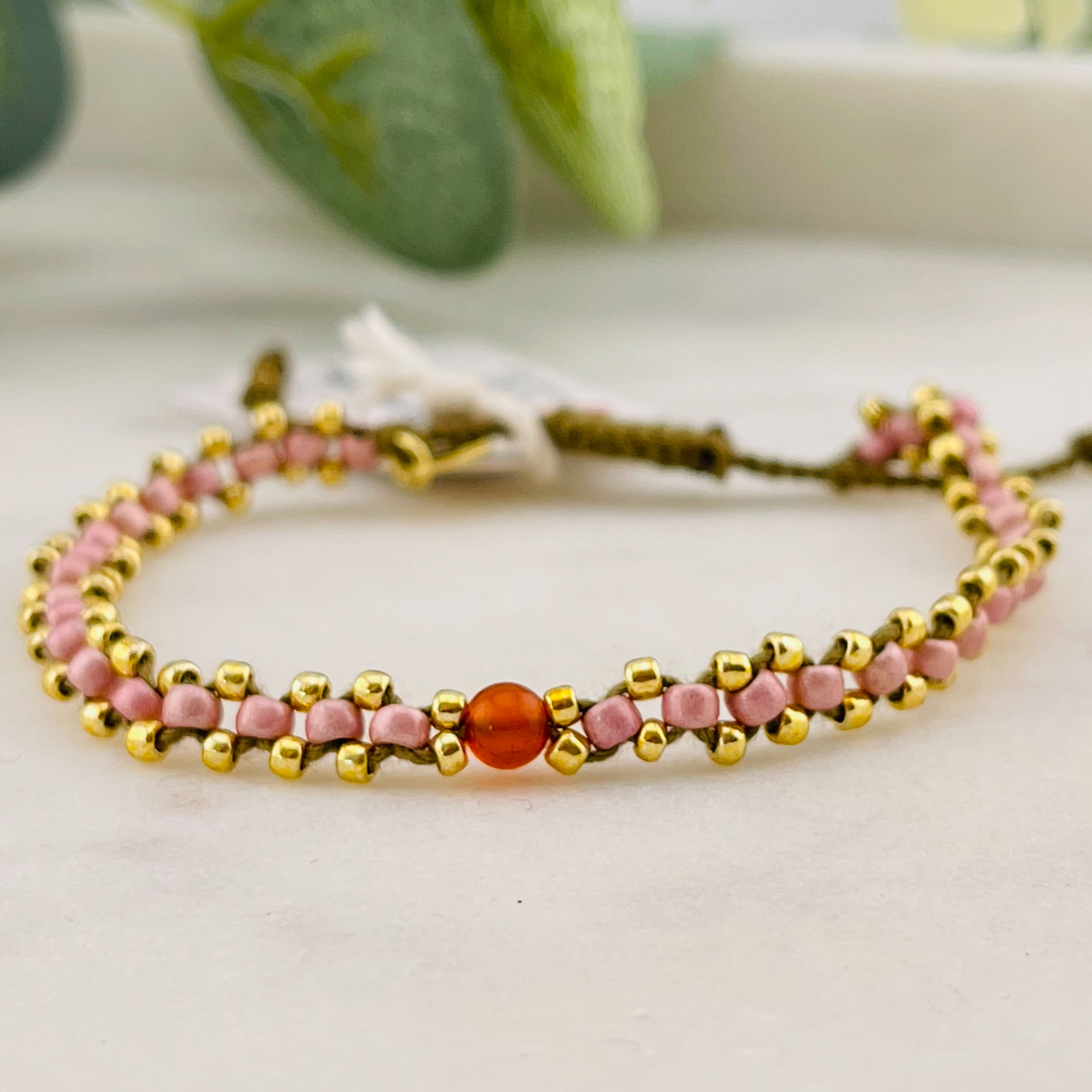 Boho Perlenarmband "Eternal Carnelian"
