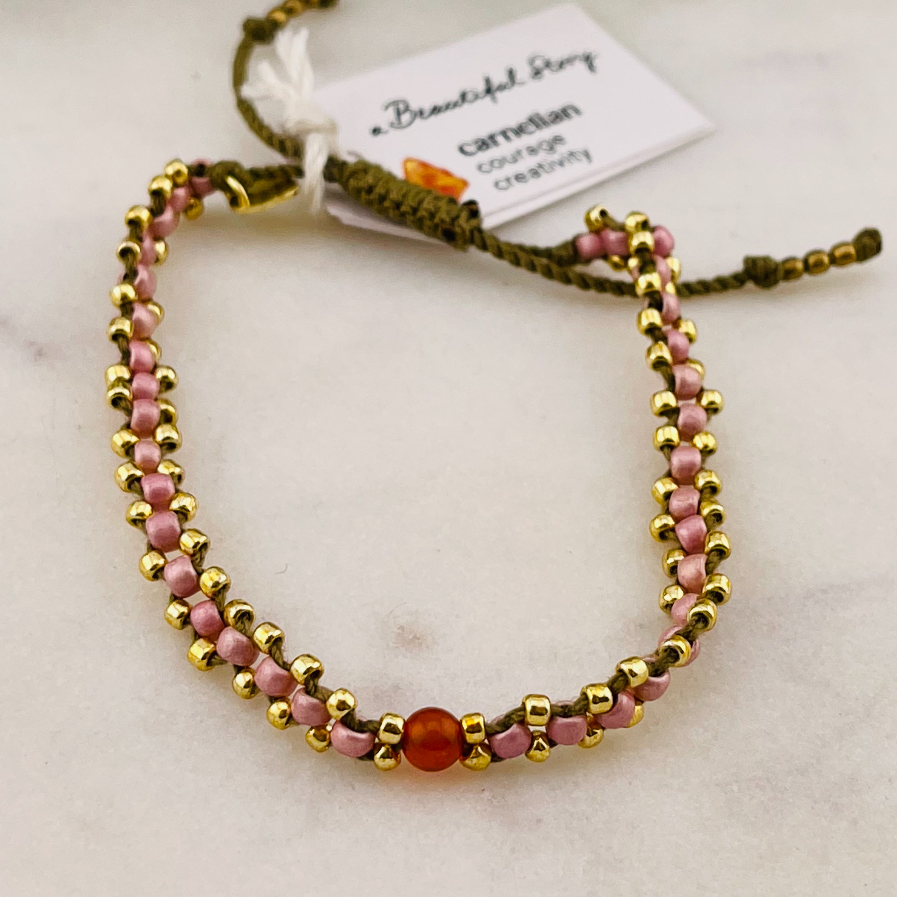 Boho Perlenarmband "Eternal Carnelian"