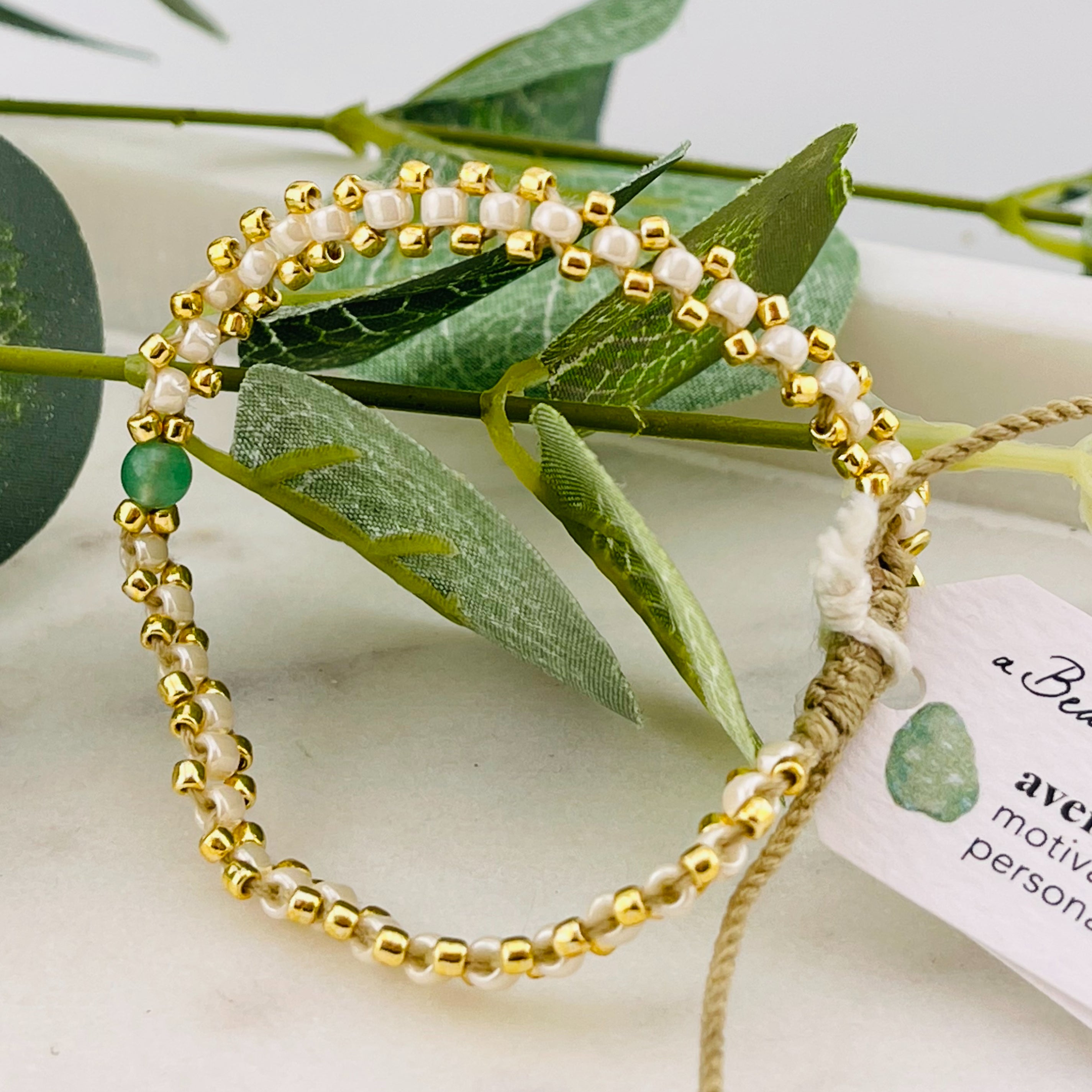 Goldperlen-Armband mit Aventurin "Eternal Aventurine"