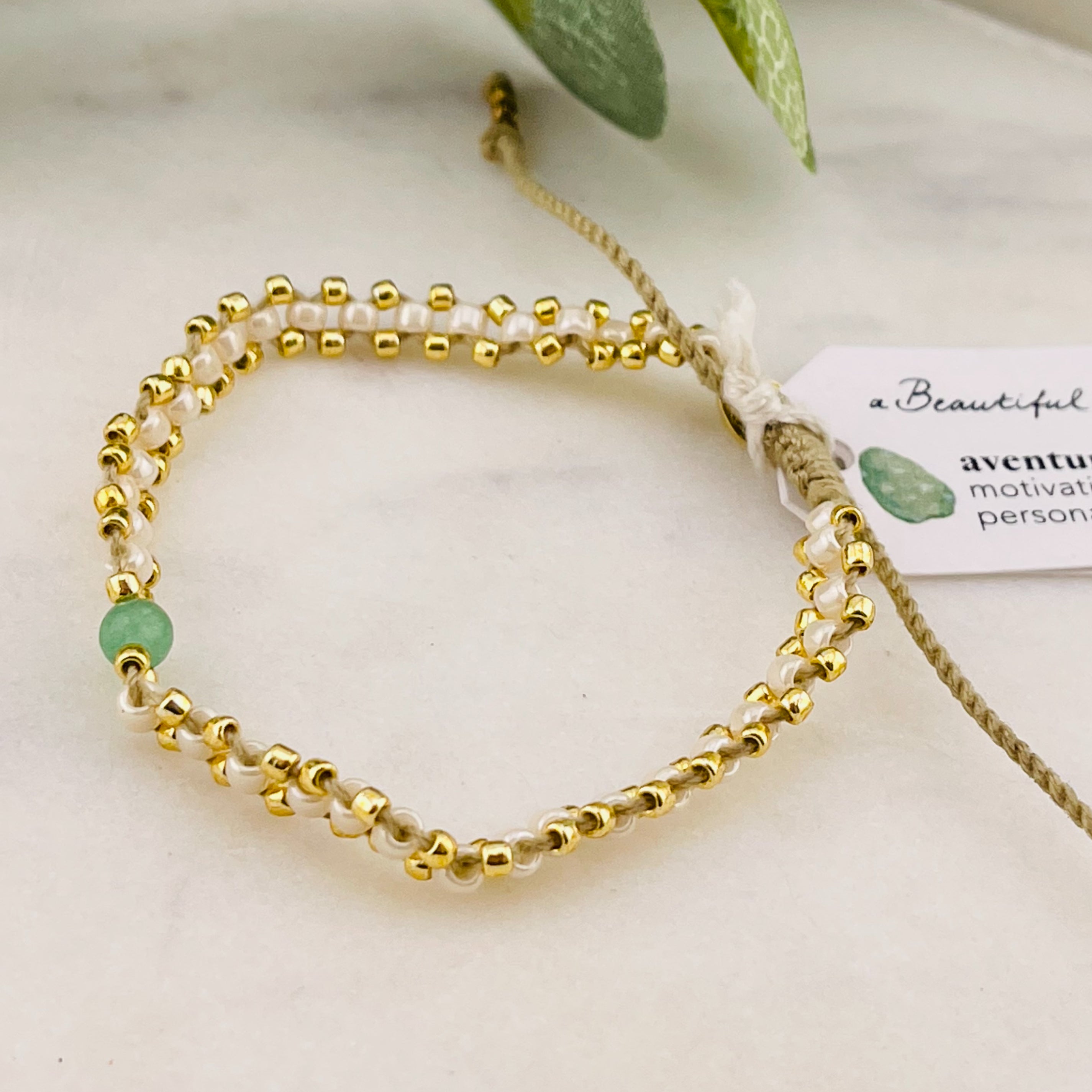 Goldperlen-Armband mit Aventurin "Eternal Aventurine"