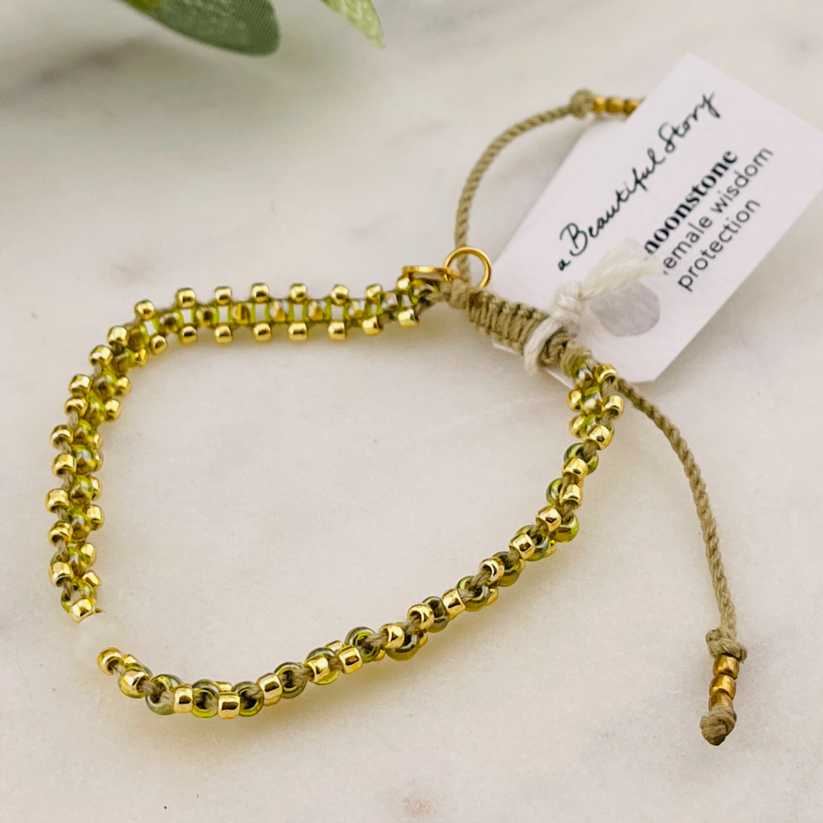 Goldperlen-Armband mit Mondstein "Eternal Moonstone"