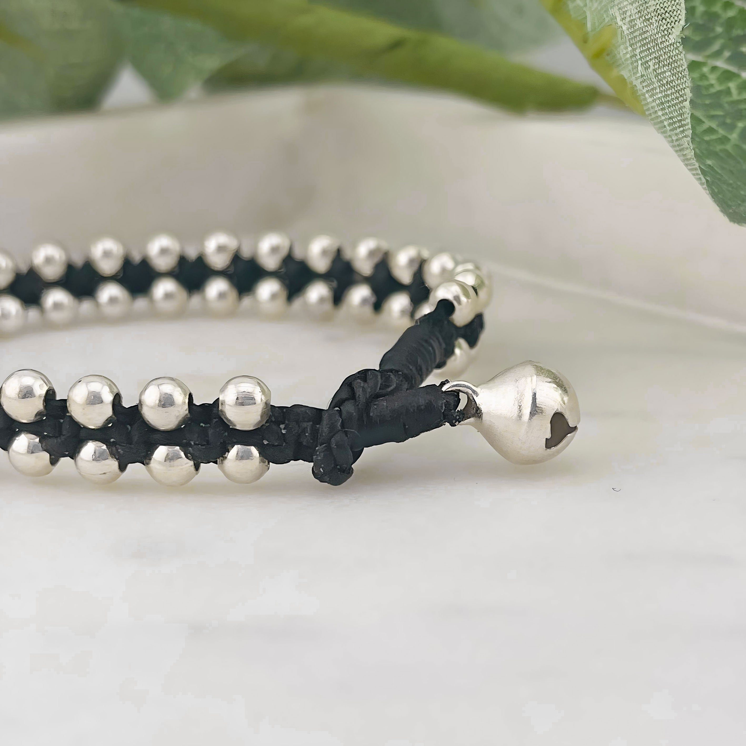 Klassisches Boho Armband mit Silberperlen Ada