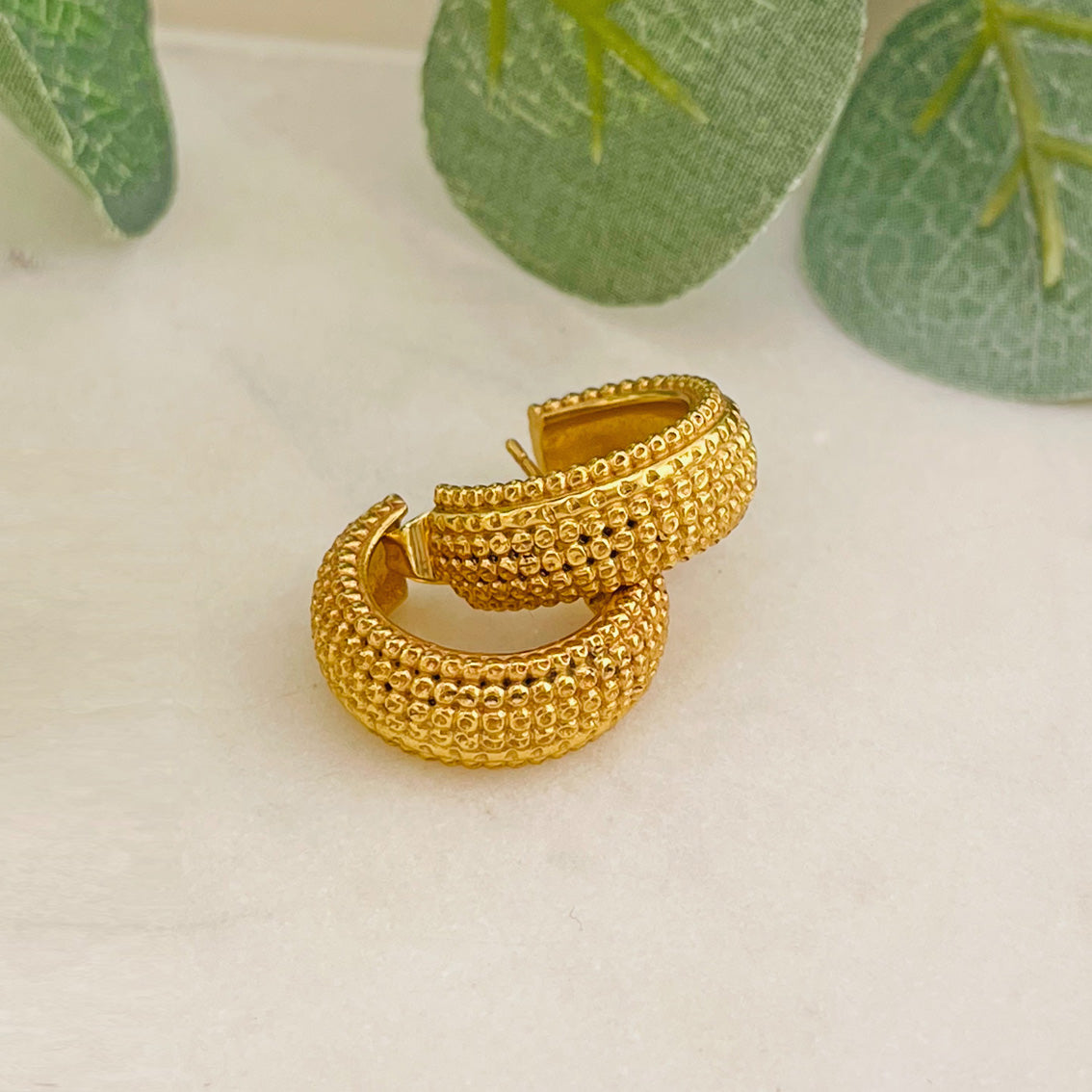 Boho Chic Ohrringe Gold Pink Sand Myneste