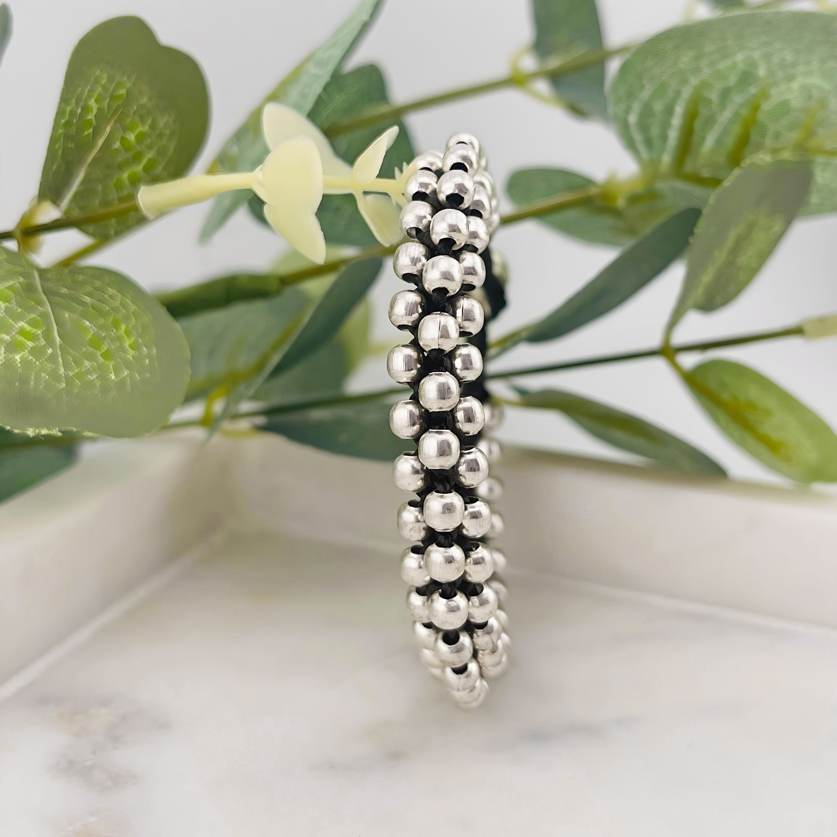 Silberperlen Armband Boho Gwendolin