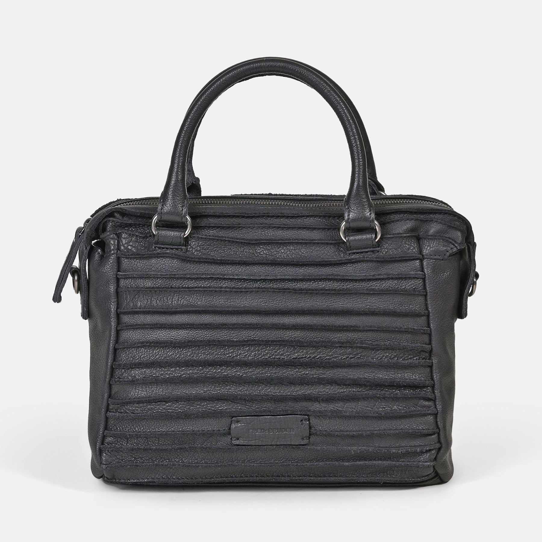 Freds Bruder Handtasche Riffel Warm City Bag Black