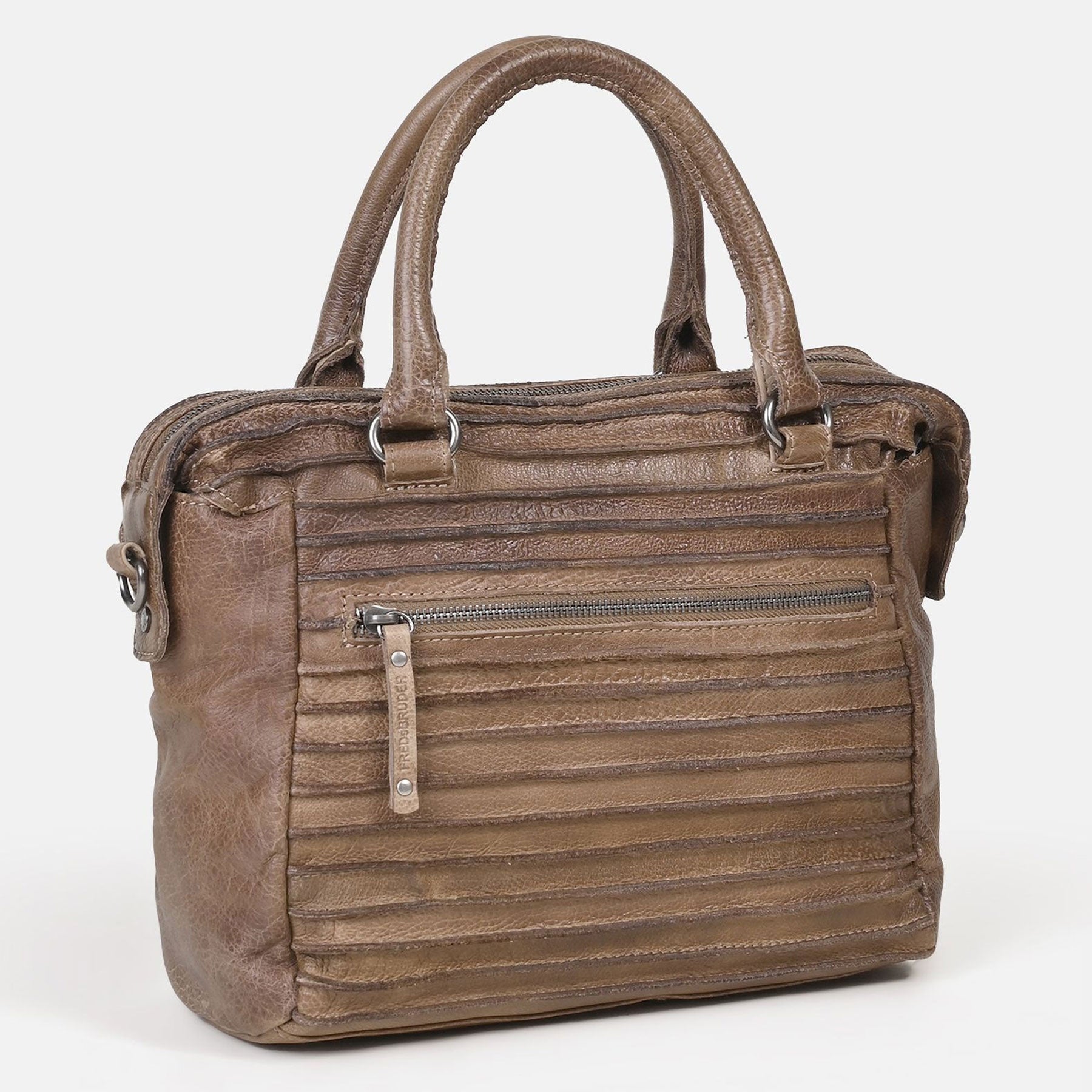 Freds Bruder Handtasche Riffel Warm City Bag Hazelnut