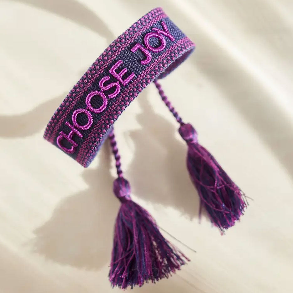 Statement-Armband Violett Choose Joy