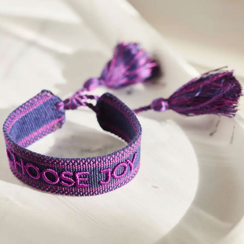 Statement-Armband Violett Choose Joy