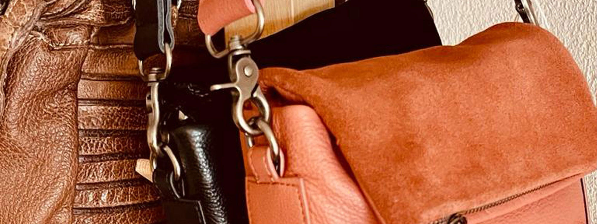 Ledertaschen und Stofftaschen