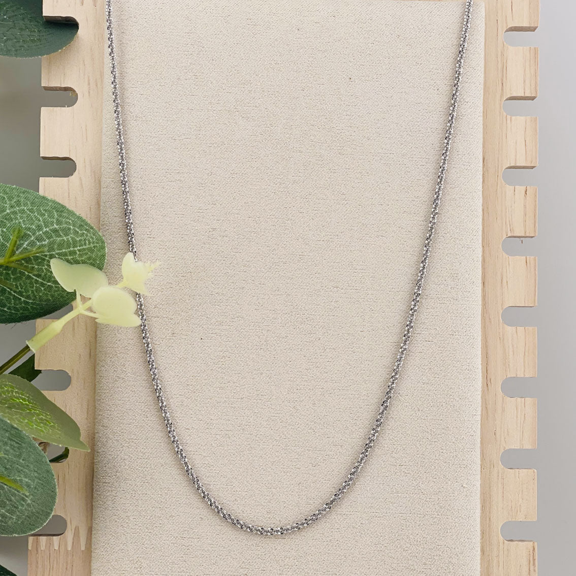 Feine minimalistische Halskette aus echtem Silber Zamanah