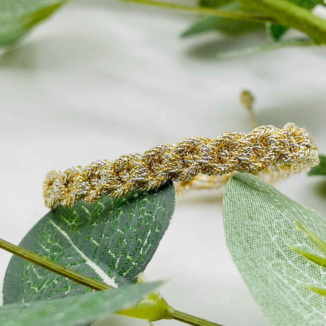 Gewobenes Maayaz-Armband in Gold - Silber Ily