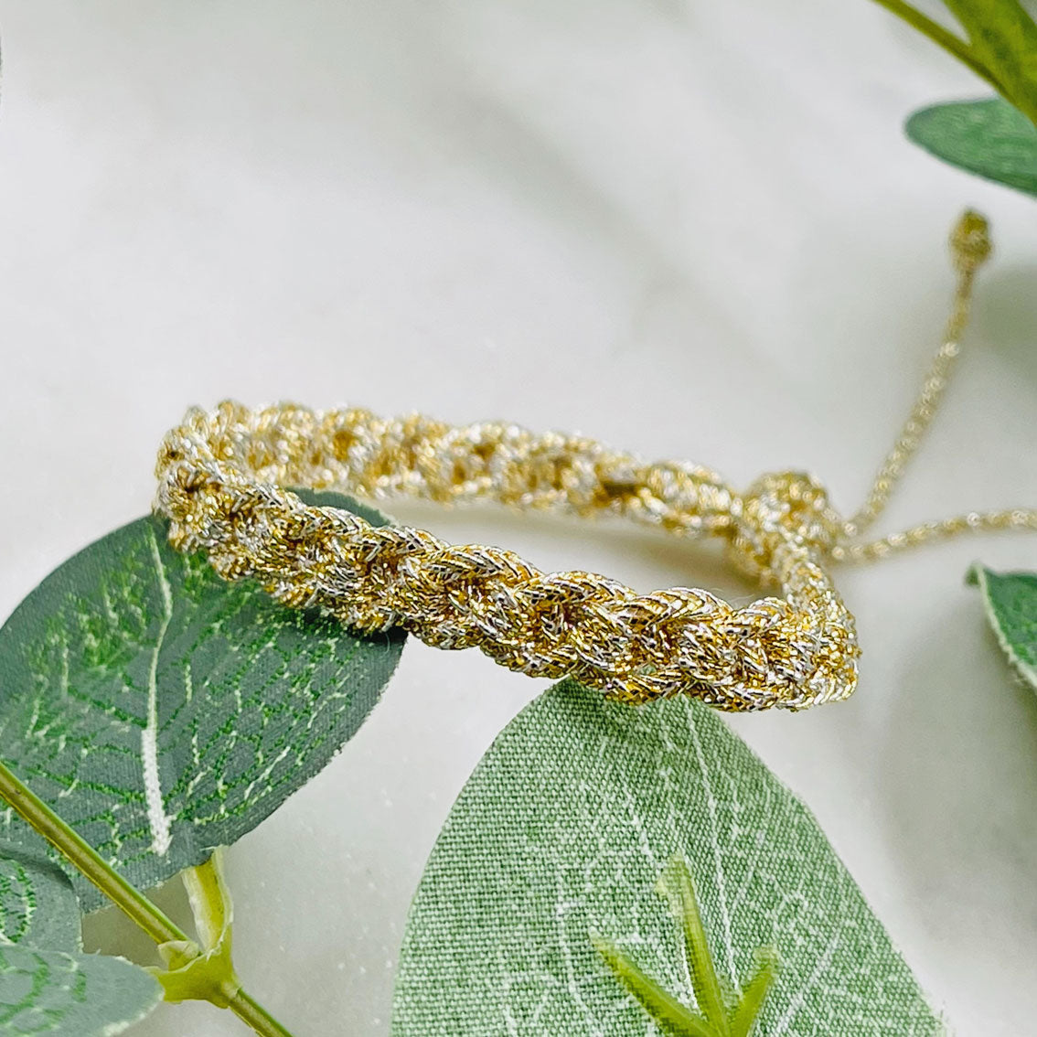 Gewobenes Maayaz-Armband in Gold - Silber Ily