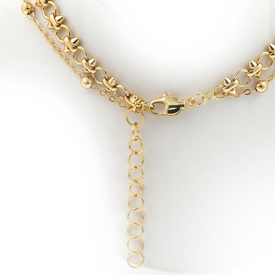 Trendige Doppelkette 18K Gold filled Hirondel