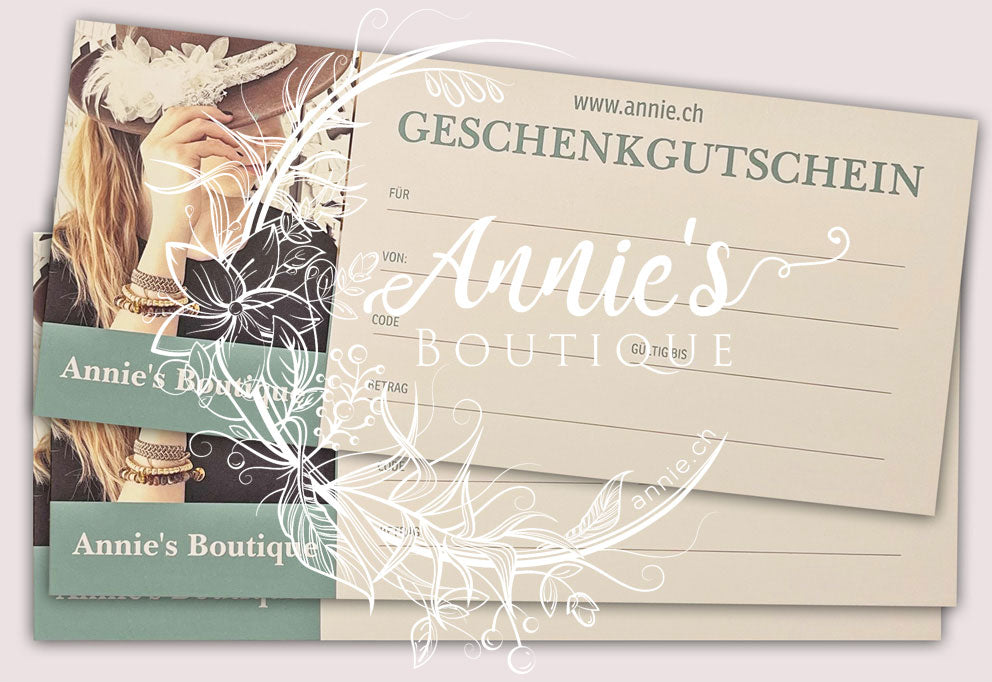 Geschenkgutschein - Gutschein für Schmuck + Accessoires